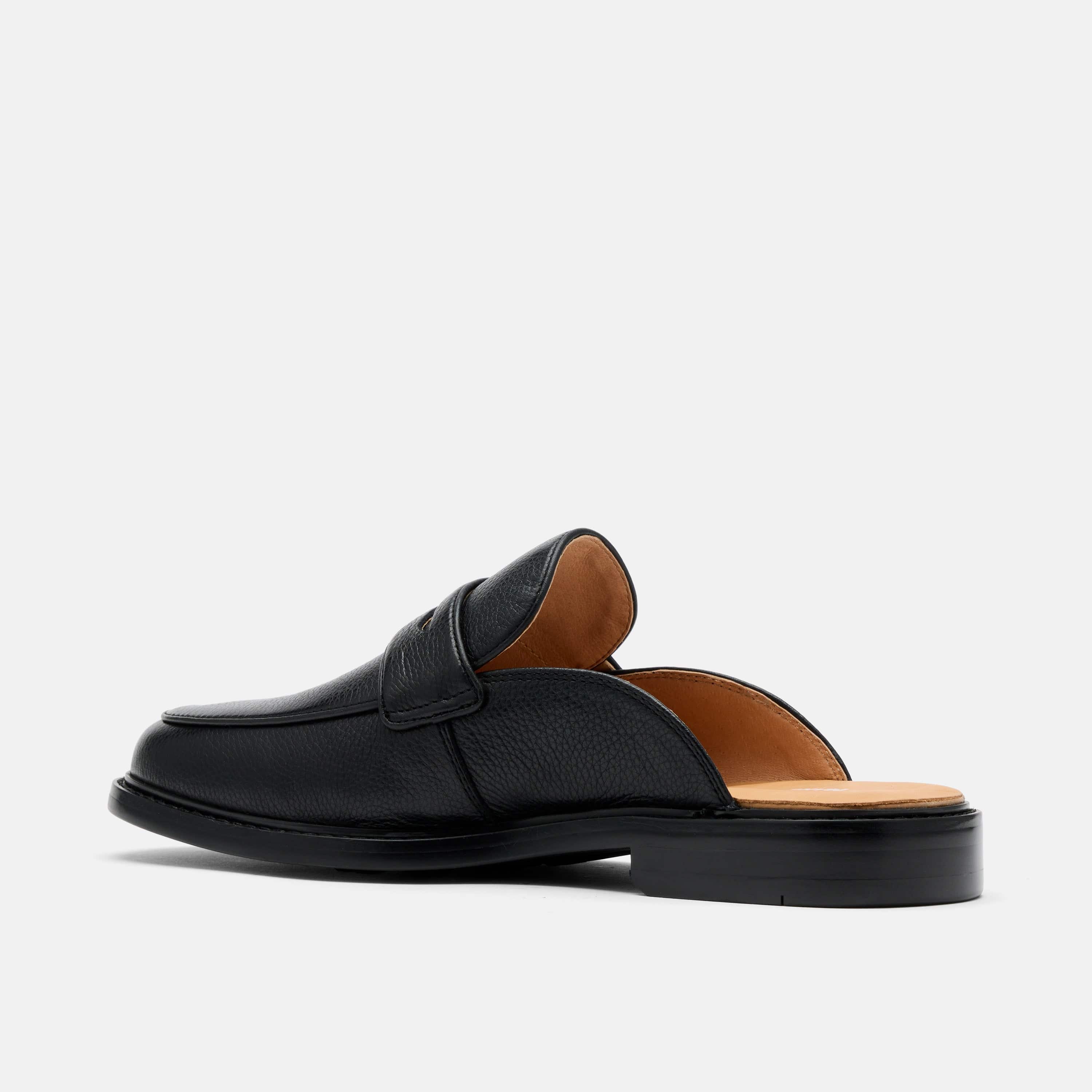 Del Mar Black Pebble Loafer Mules - Image 4