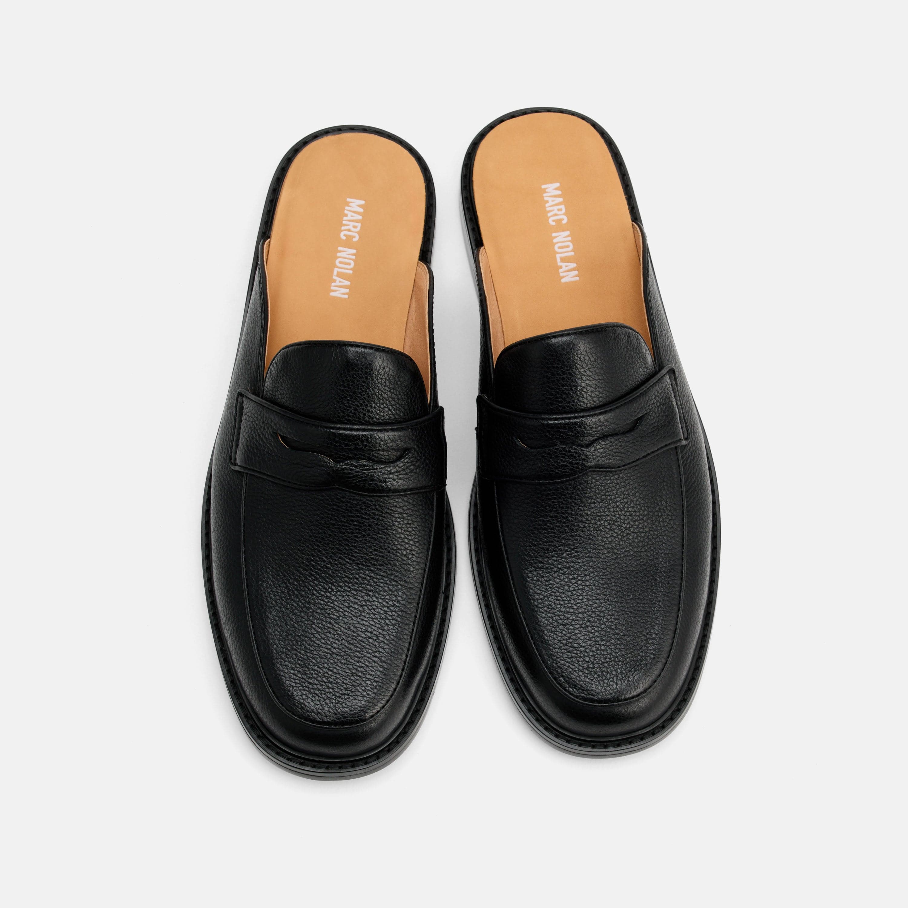 Del Mar Black Pebble Loafer Mules - Image 5