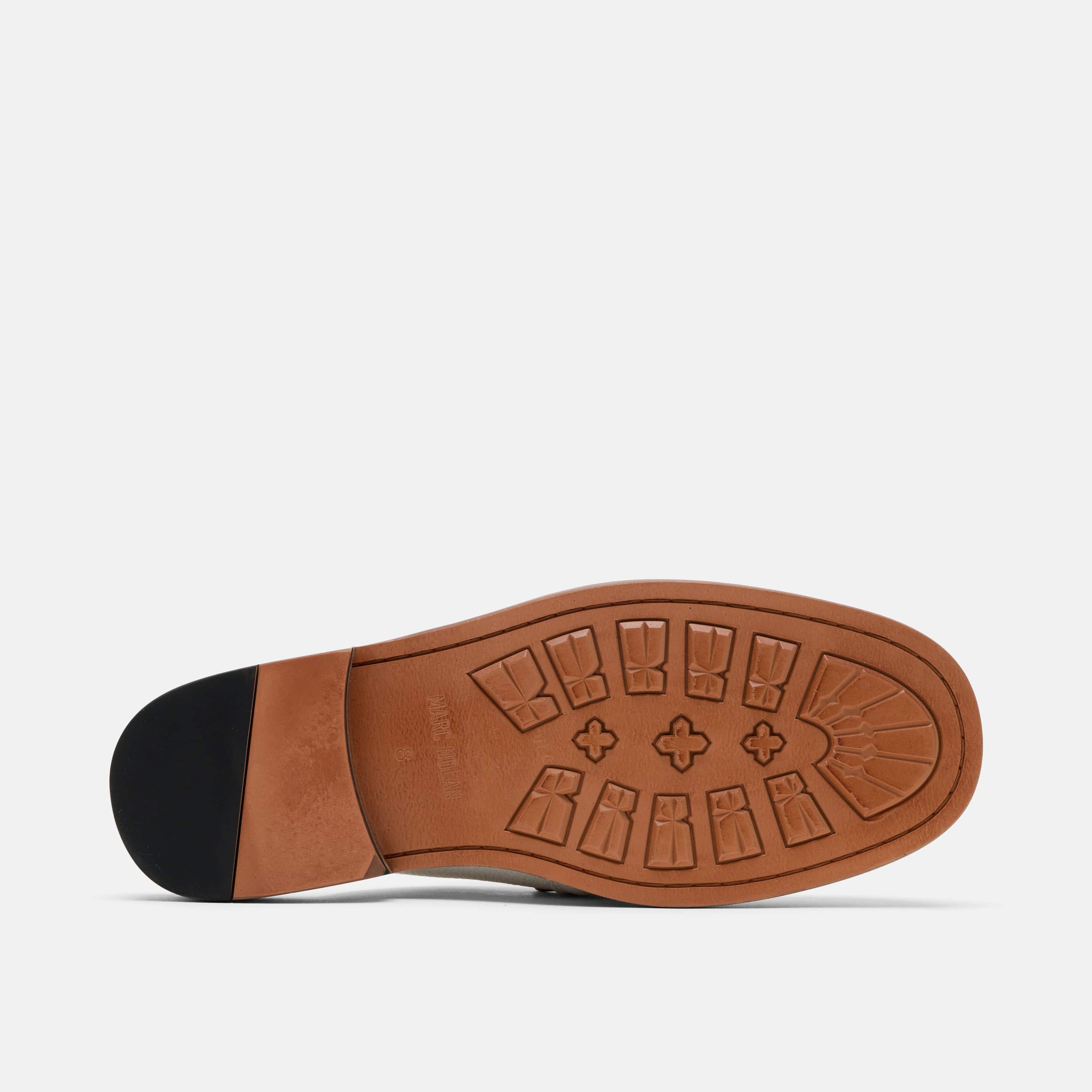 Del Mar White Pebble Loafer Mules - Image 6