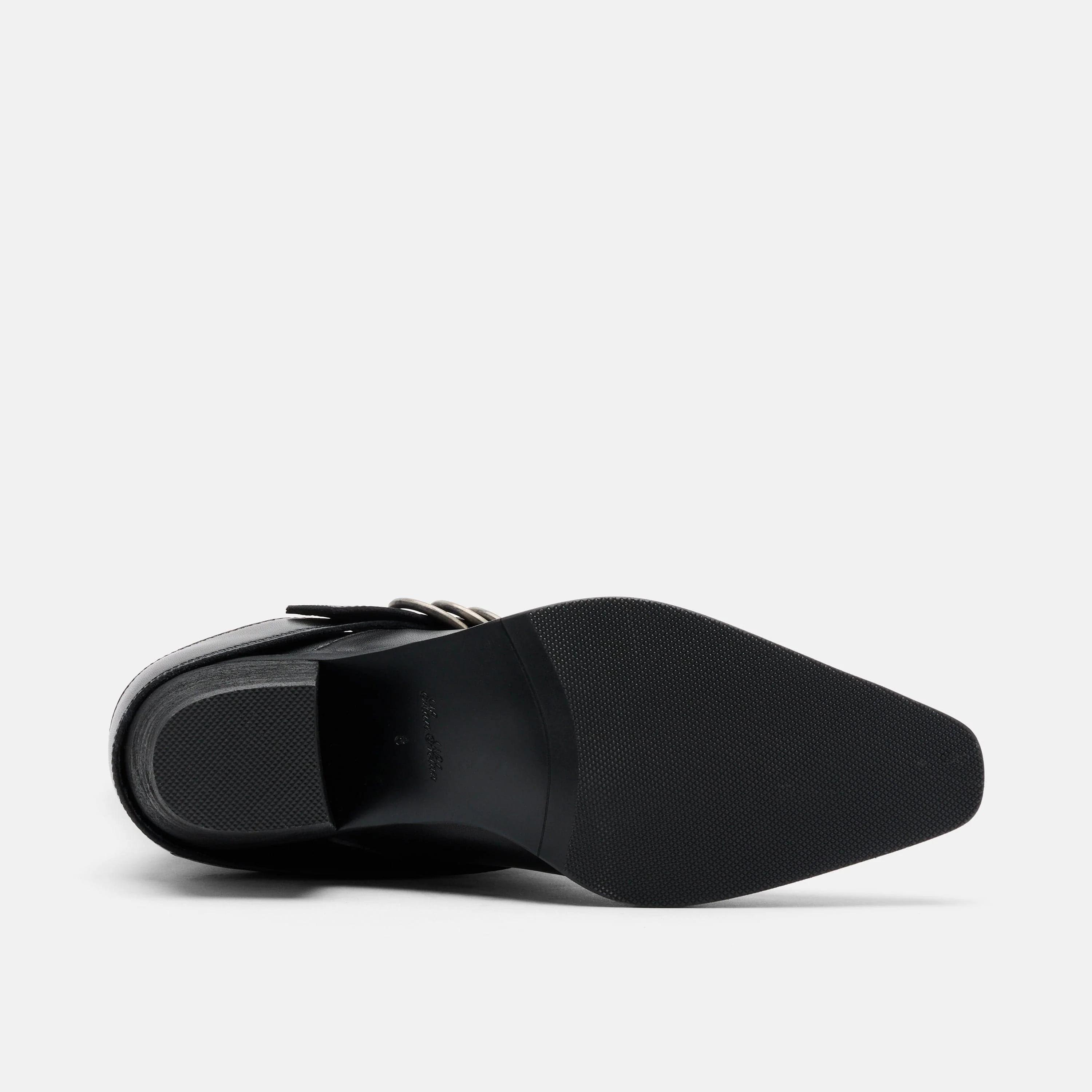 Donna Black Leather Moto Ankle Boots - Image 6