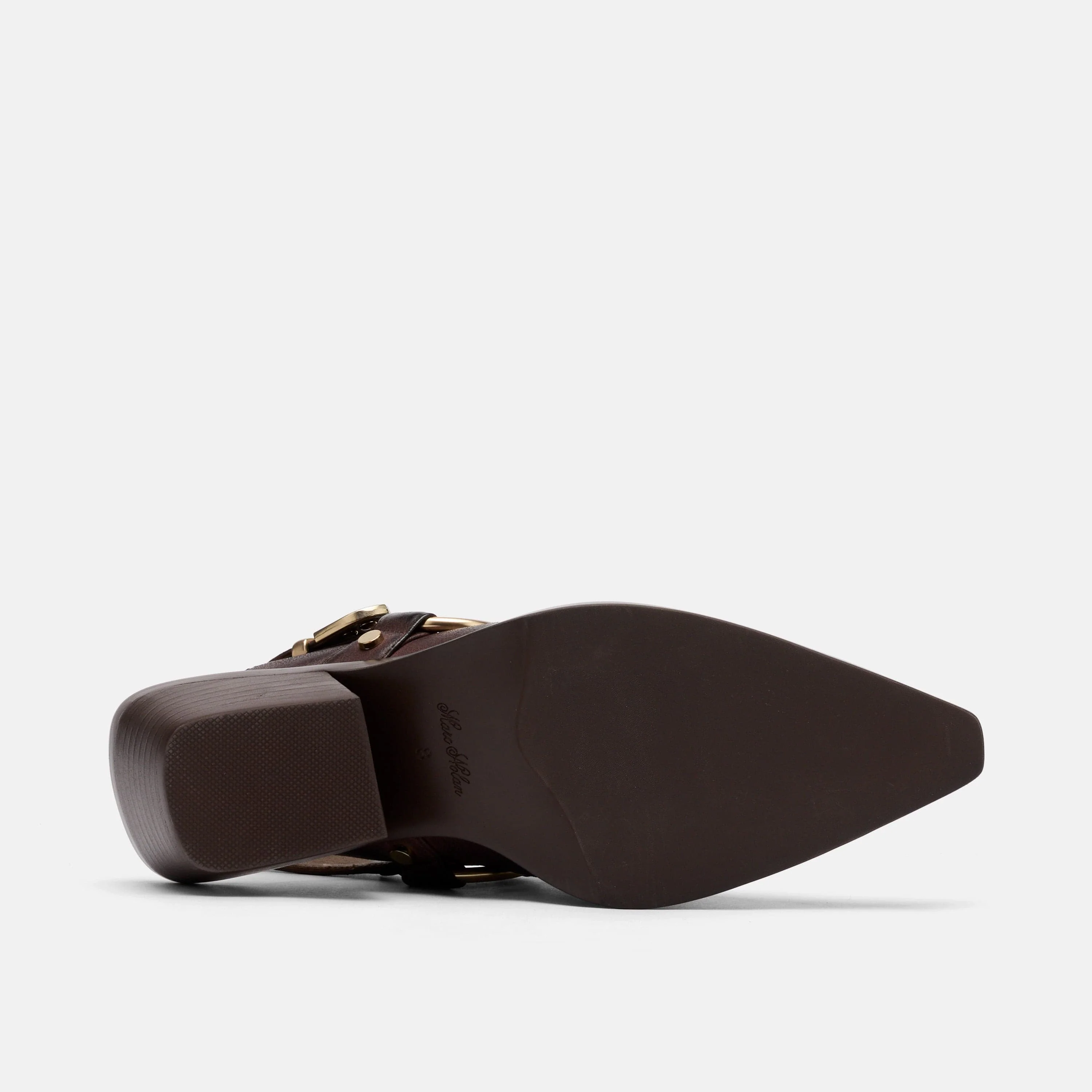 Frontier Brown Leather Western Slingbacks - Image 6