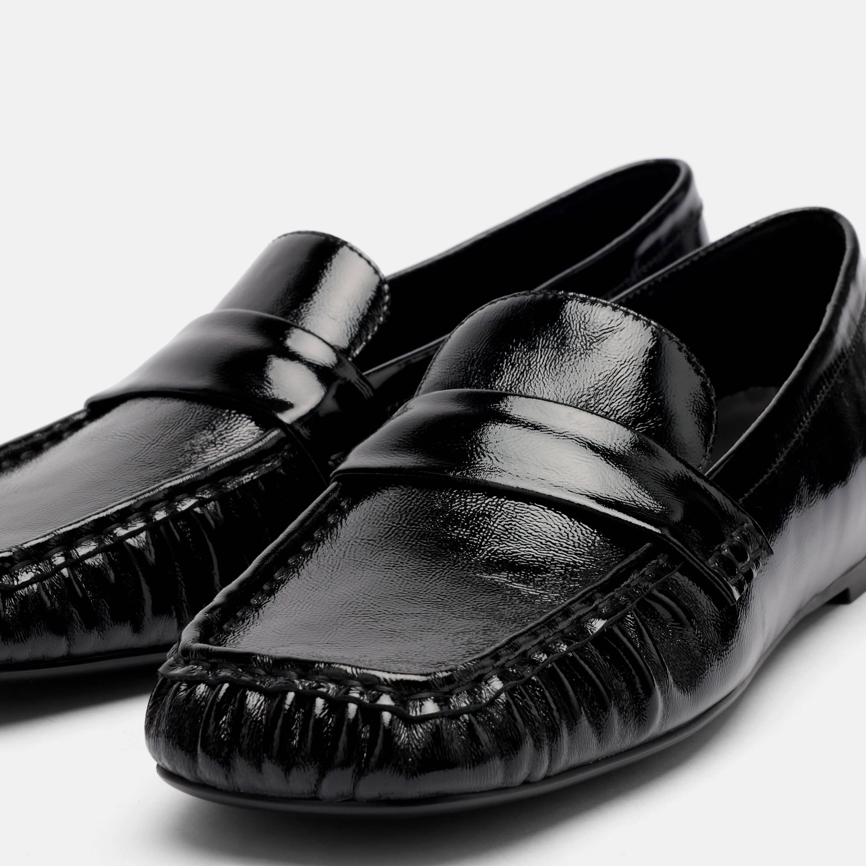 Jane Black Patent Leather Flats - Image 3