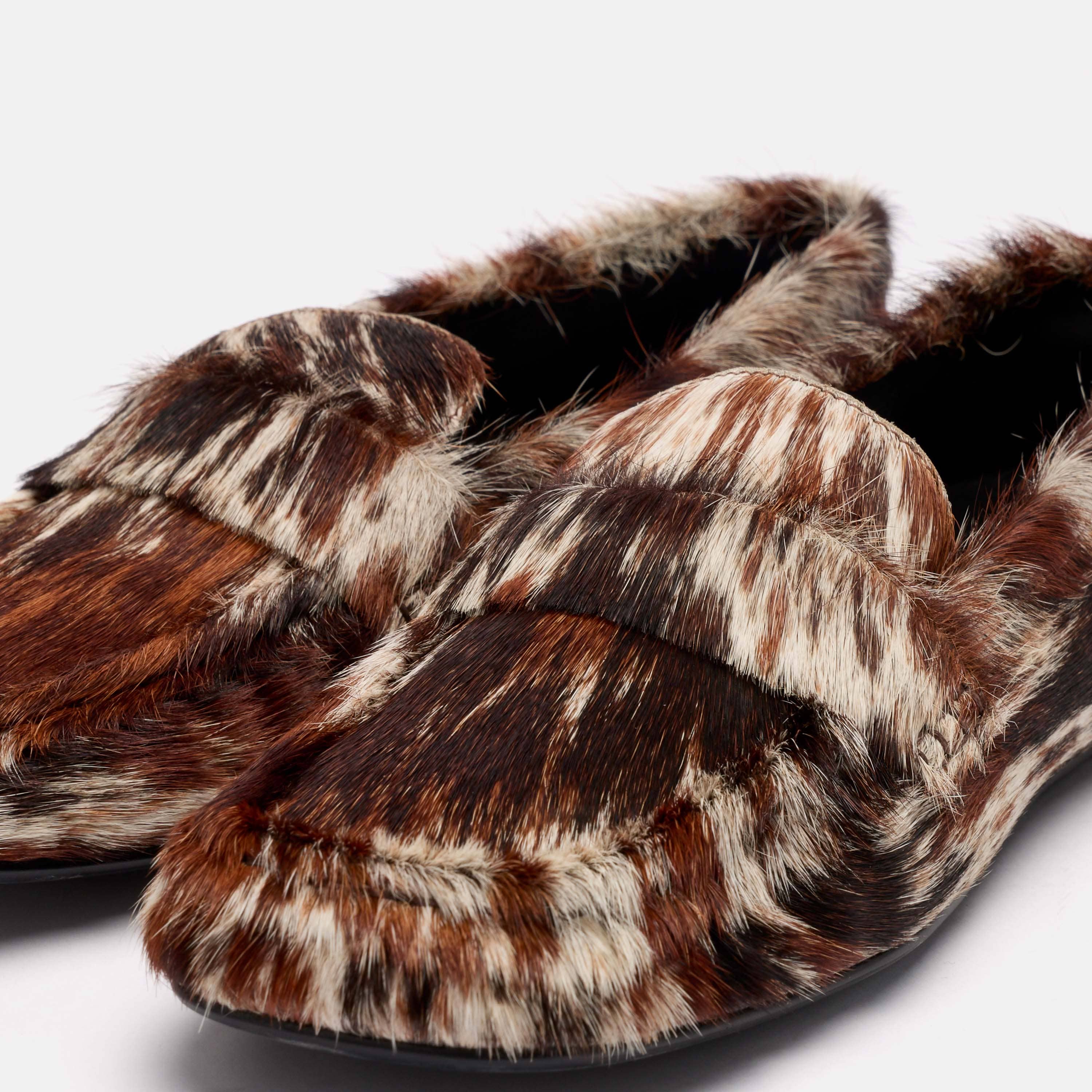 Jane Dark Horse Pony Hair Flats - Image 3