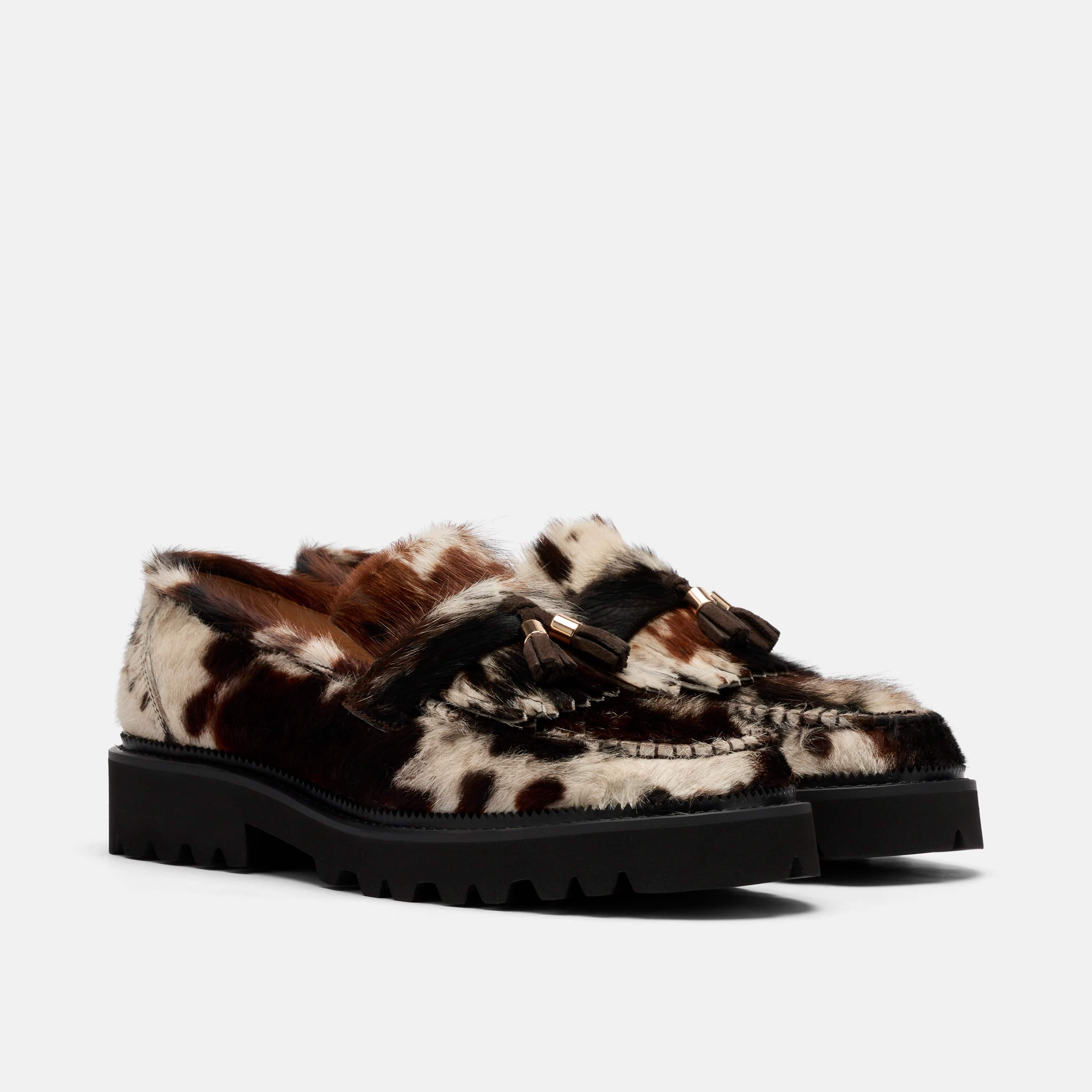 Journey Dark Horse Pony Hair Lug Tassel Loafer - Image 2
