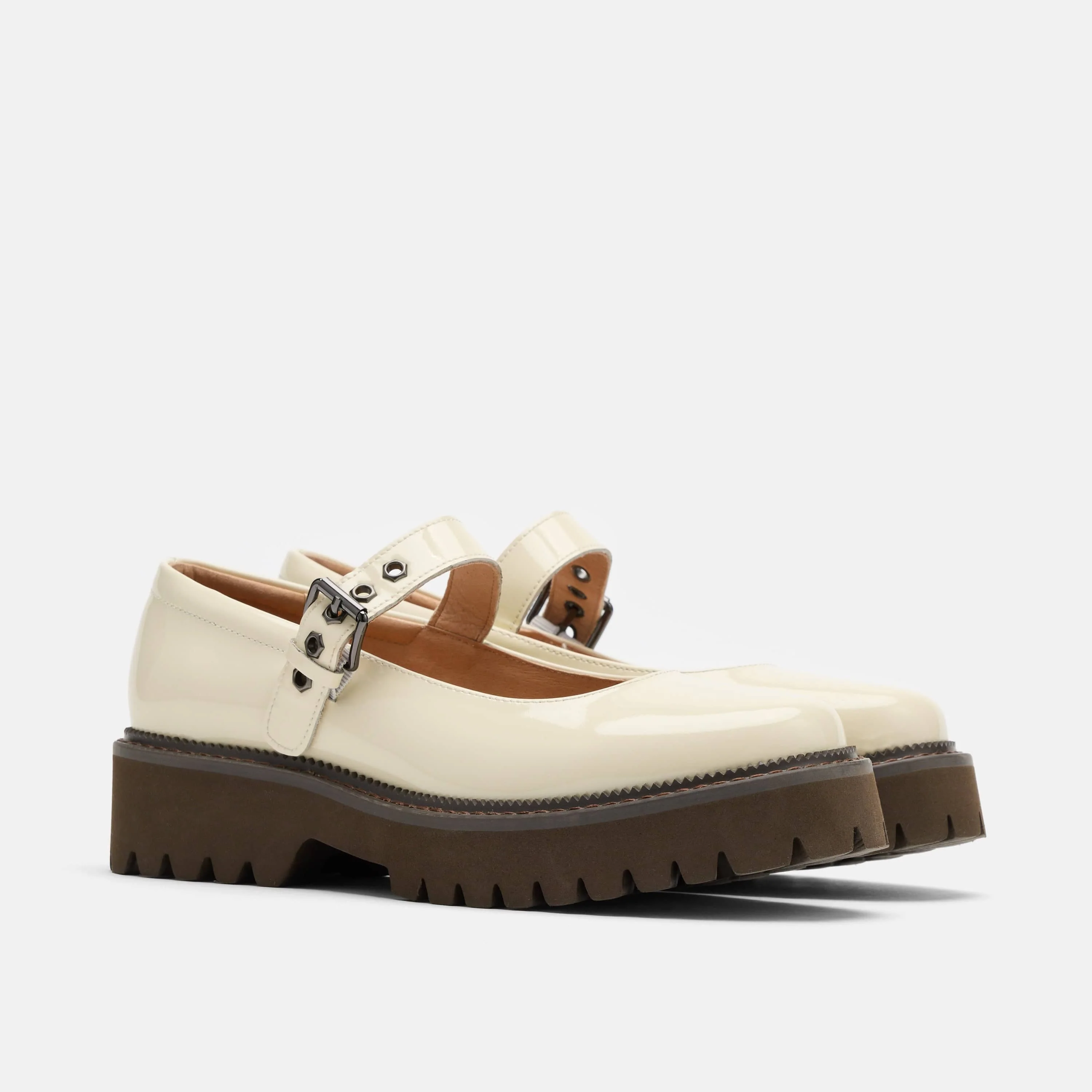 Lyla Cream Patent Leather Mary Janes - Image 2
