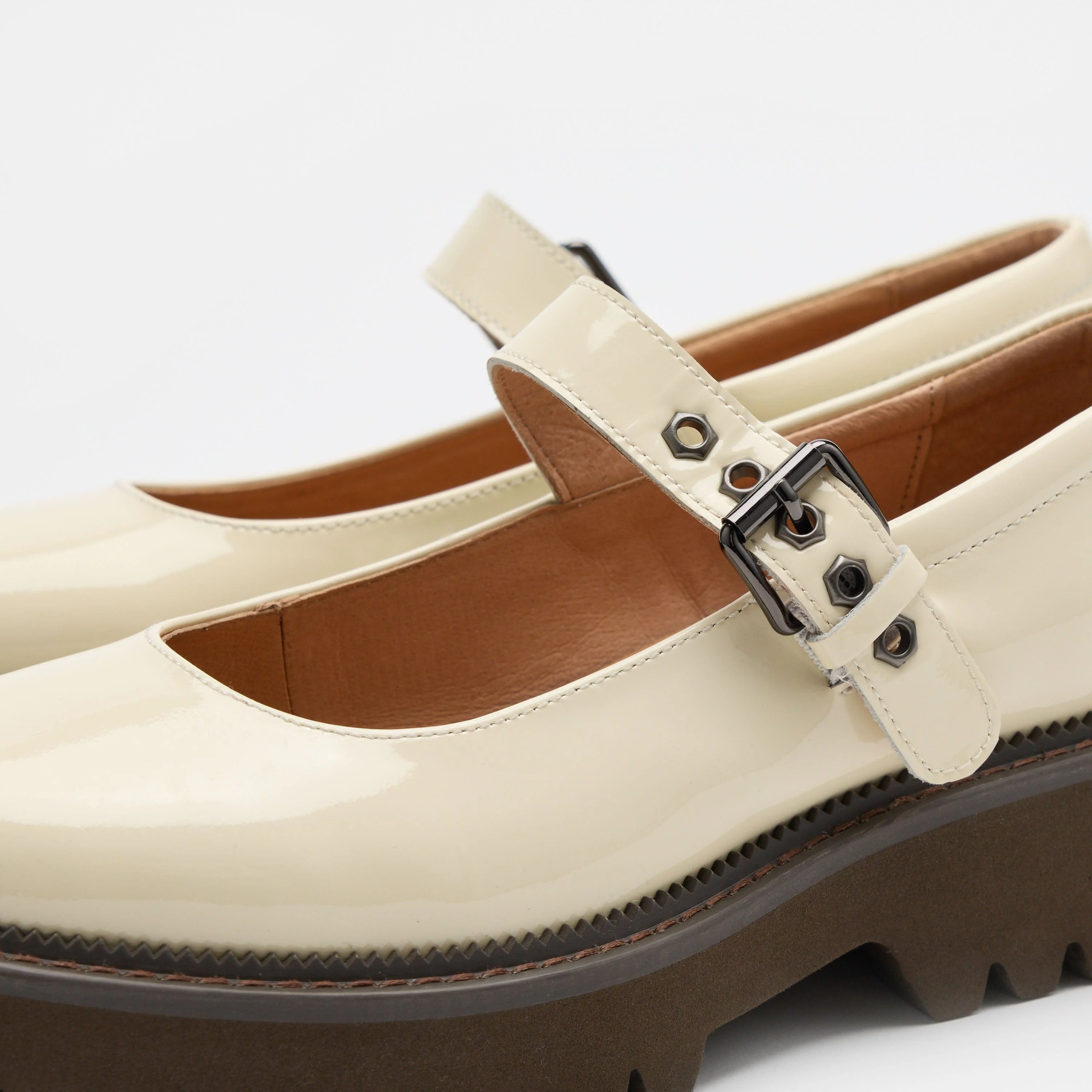Lyla Cream Patent Leather Mary Janes - Image 3