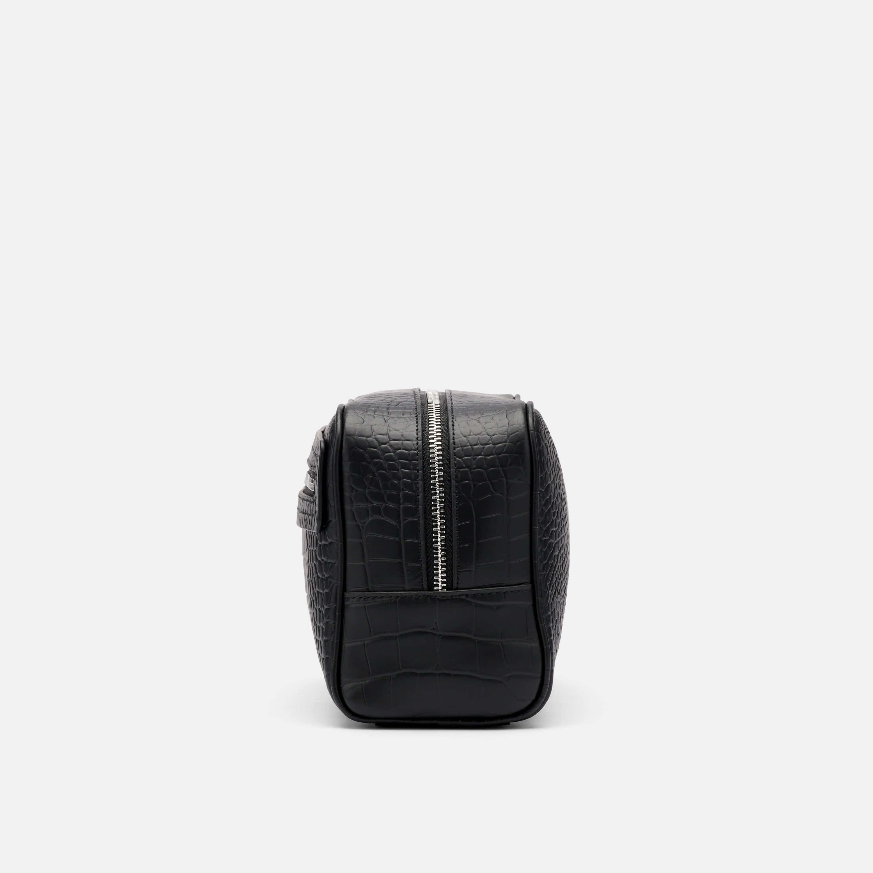 Marc Nolan Dopp Kit - Black Crocskin - Image 6