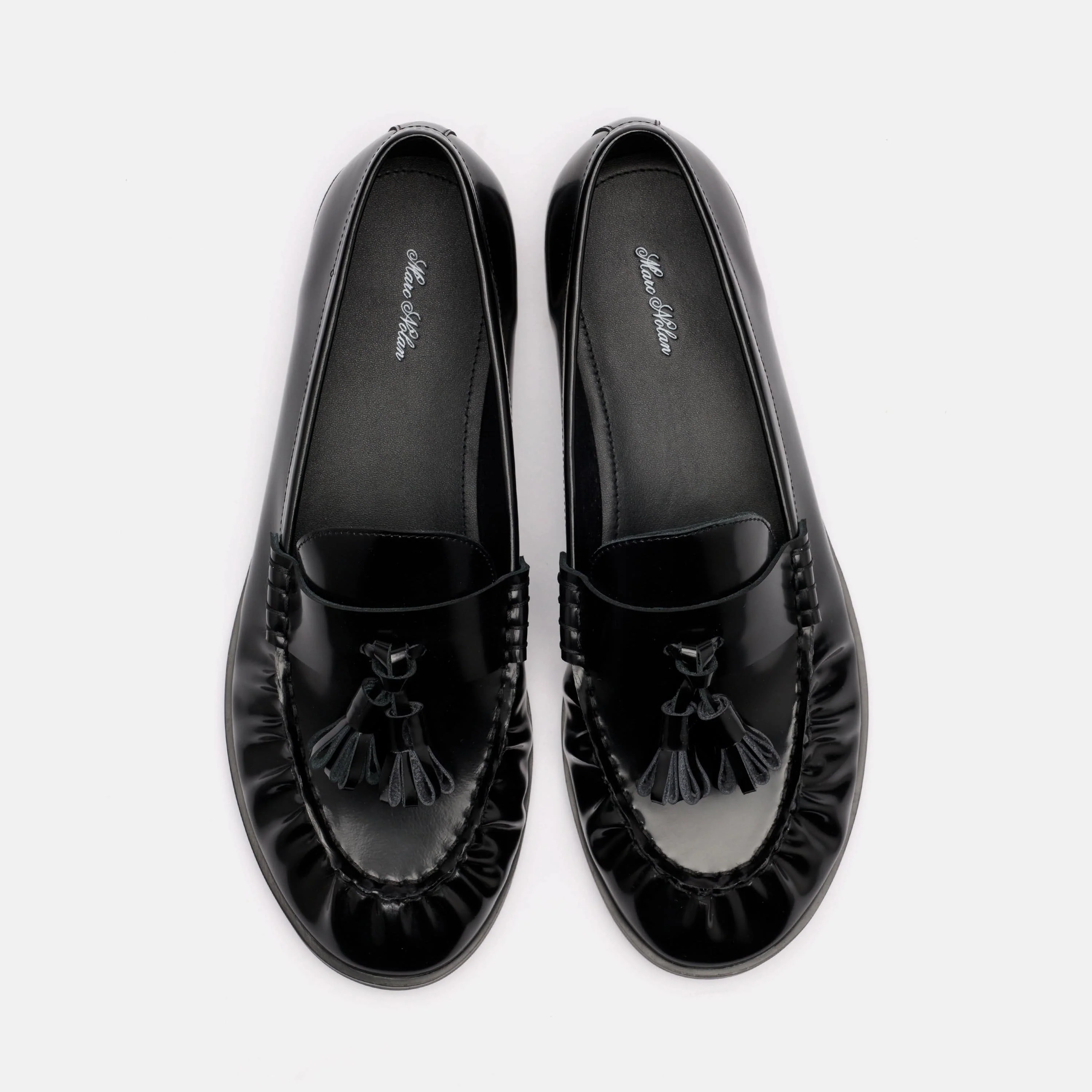 Morgan Black Patent Leather Tassel Loafers - Image 5