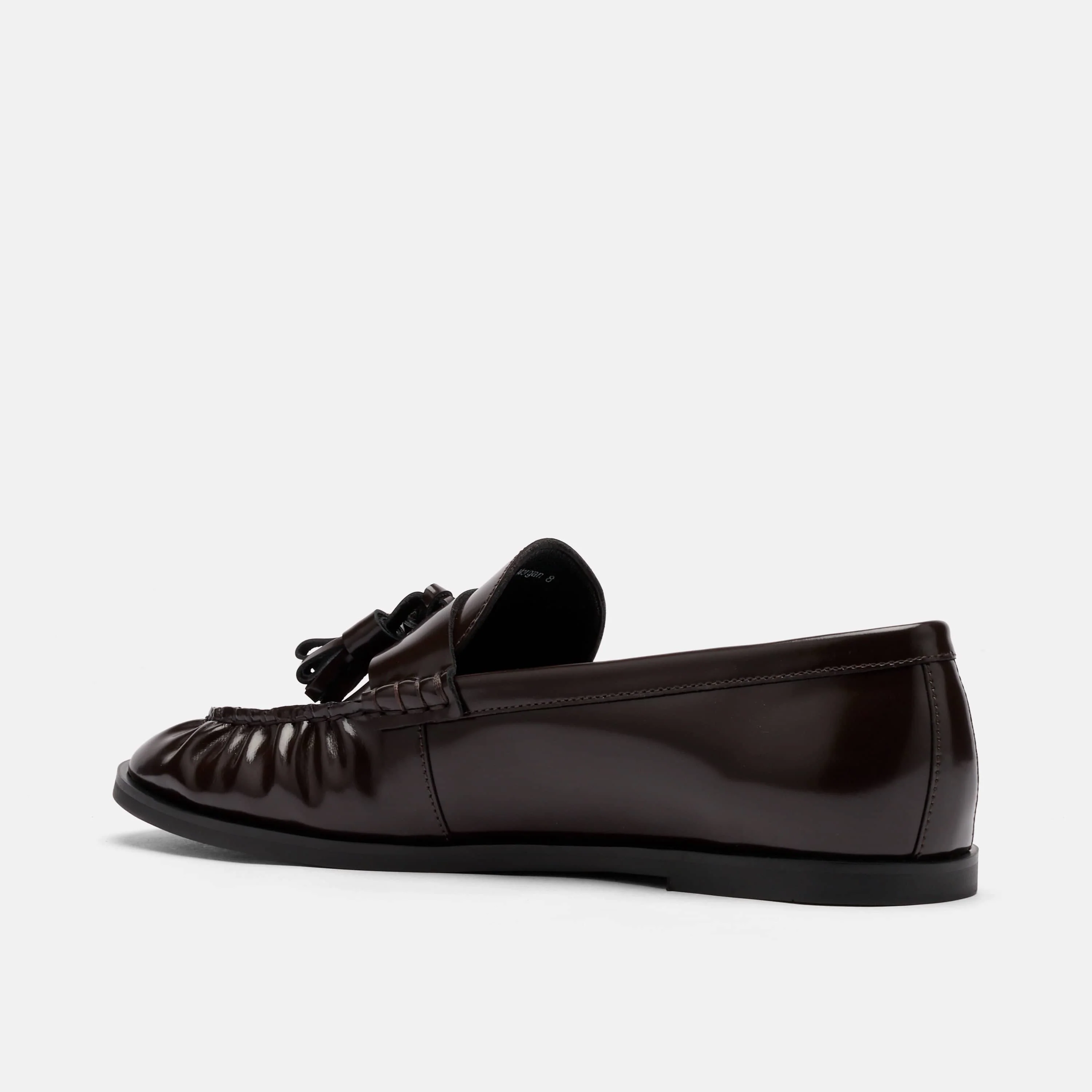 Morgan Dark Cherry Patent Leather Tassel Loafers - Image 4