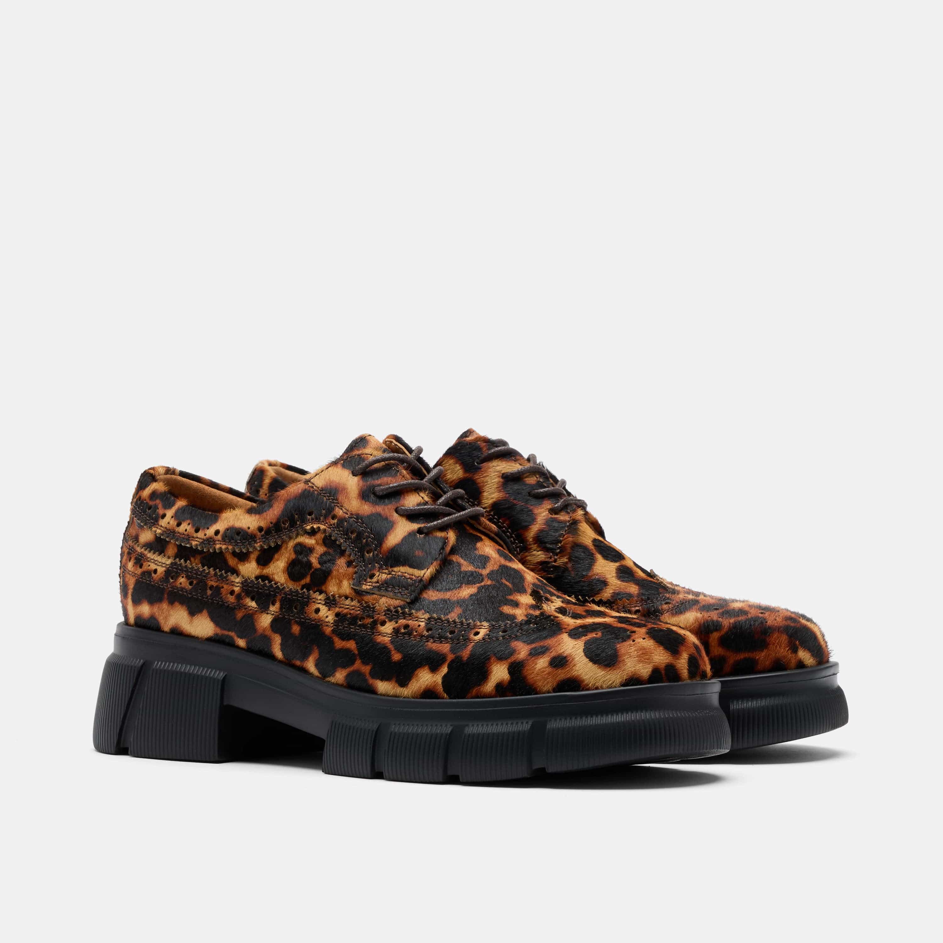 Ms. Alexander Leopard Lug Wingtip Derby - Image 2
