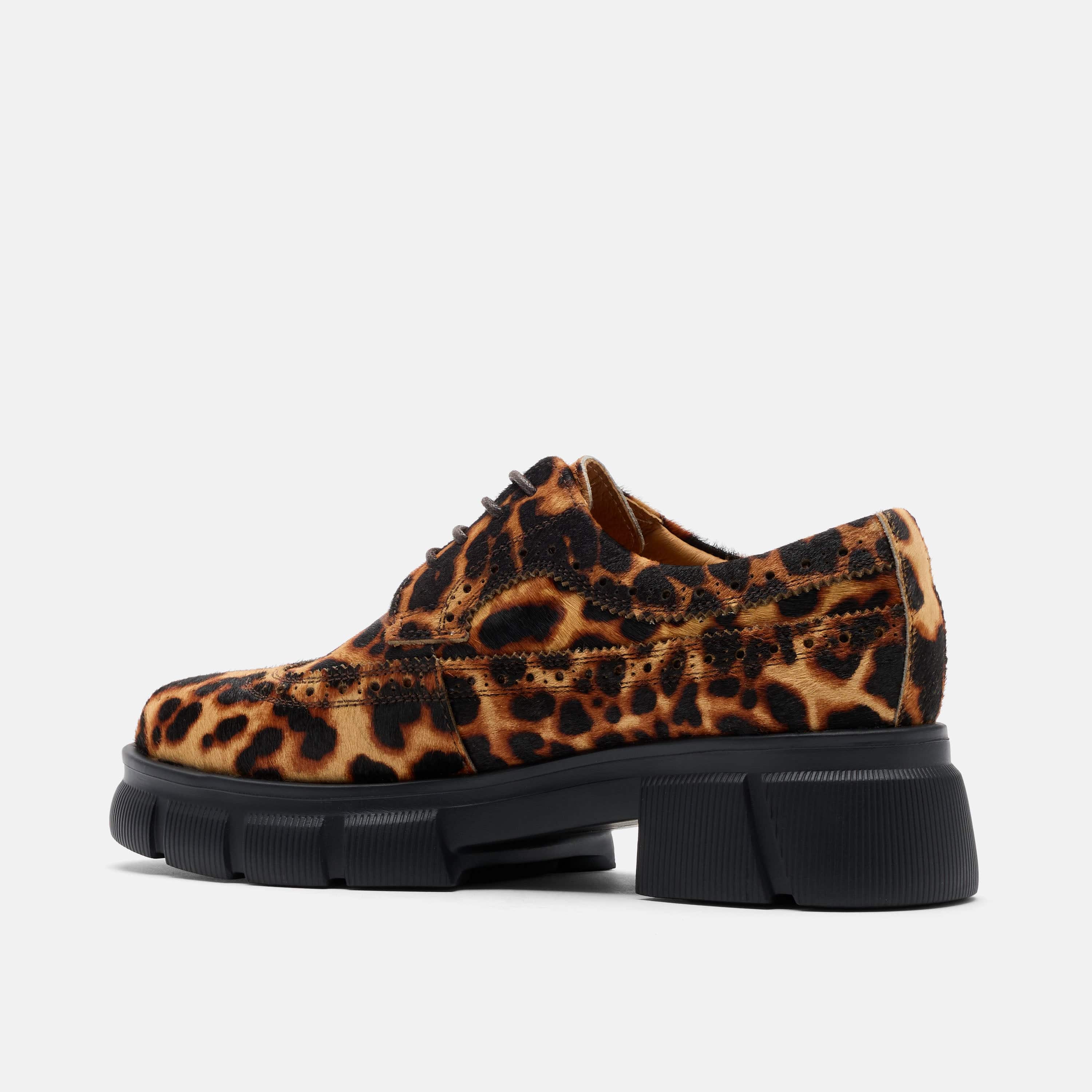 Ms. Alexander Leopard Lug Wingtip Derby - Image 5