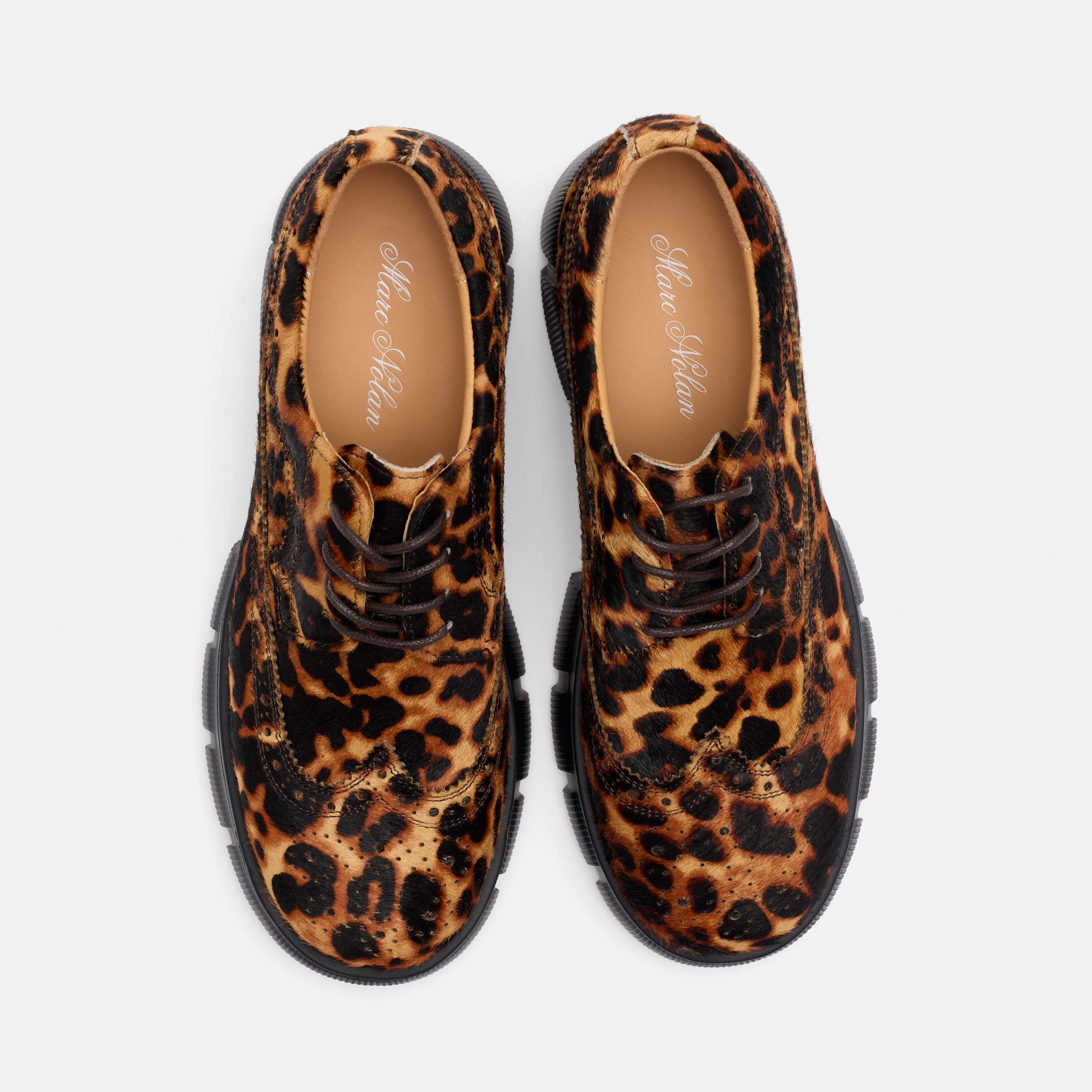Ms. Alexander Leopard Lug Wingtip Derby - Image 6