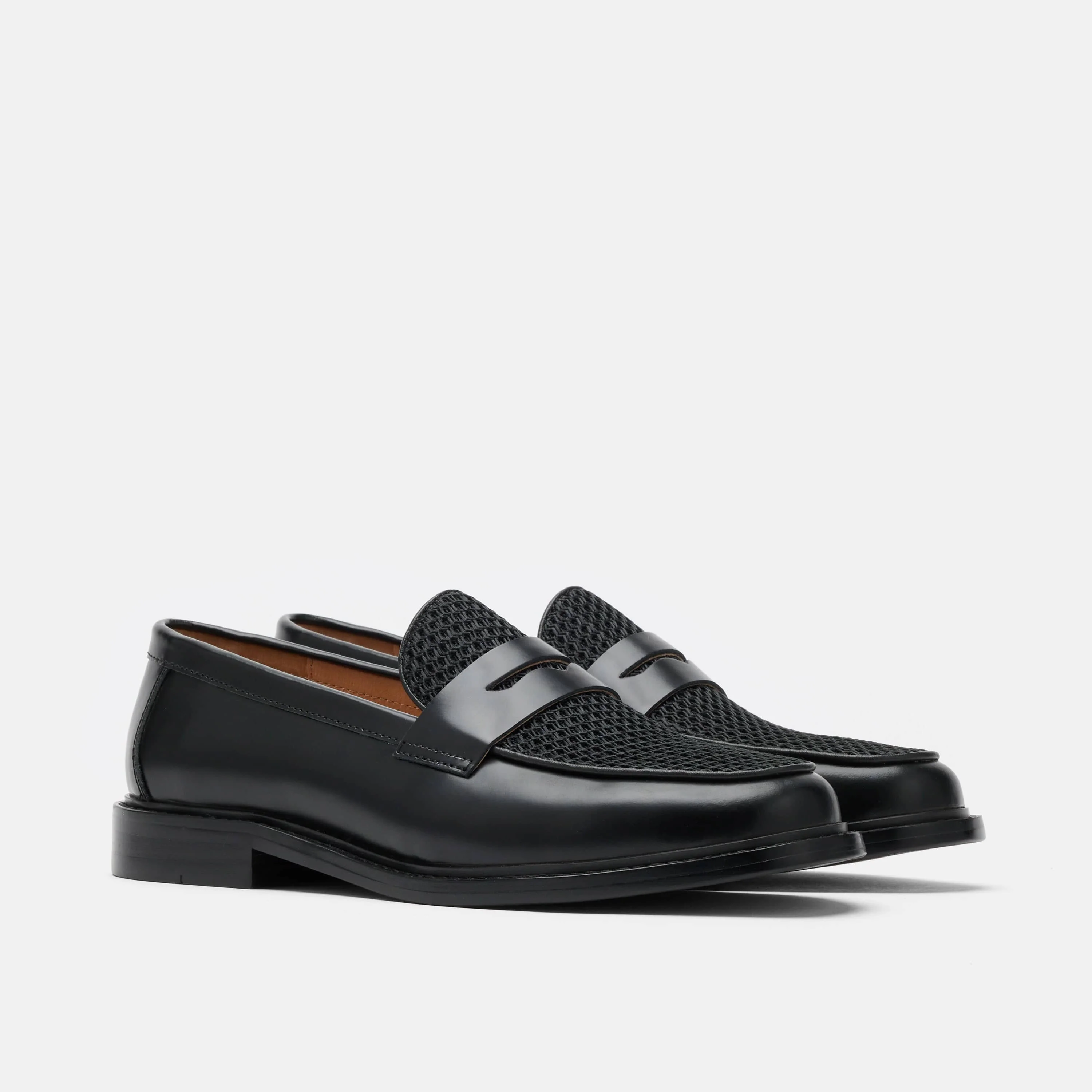 Ms. Calum Black Leather Penny Loafers - Image 2