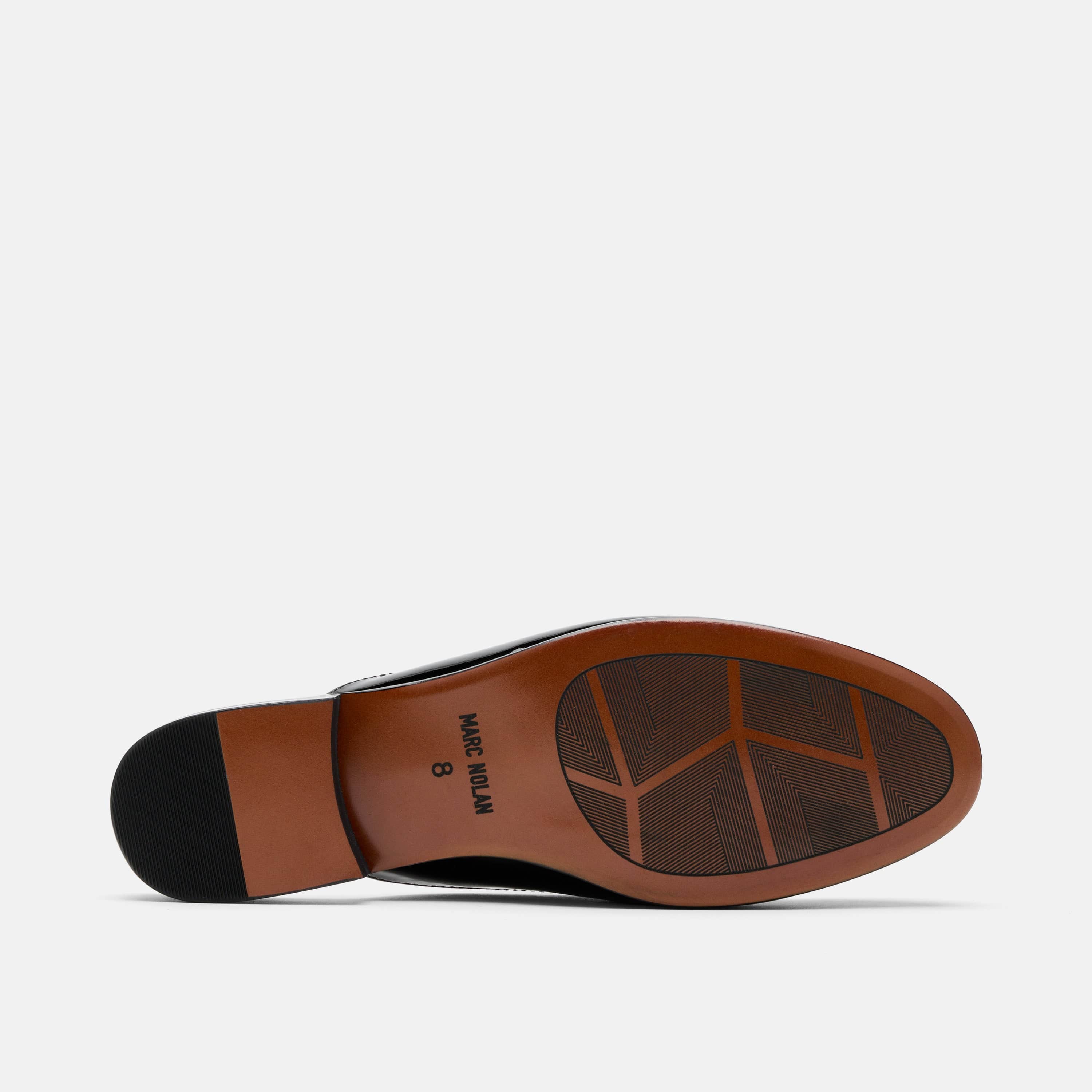 Ms. Del Sol Black/White Patent Loafer Mule - Image 6