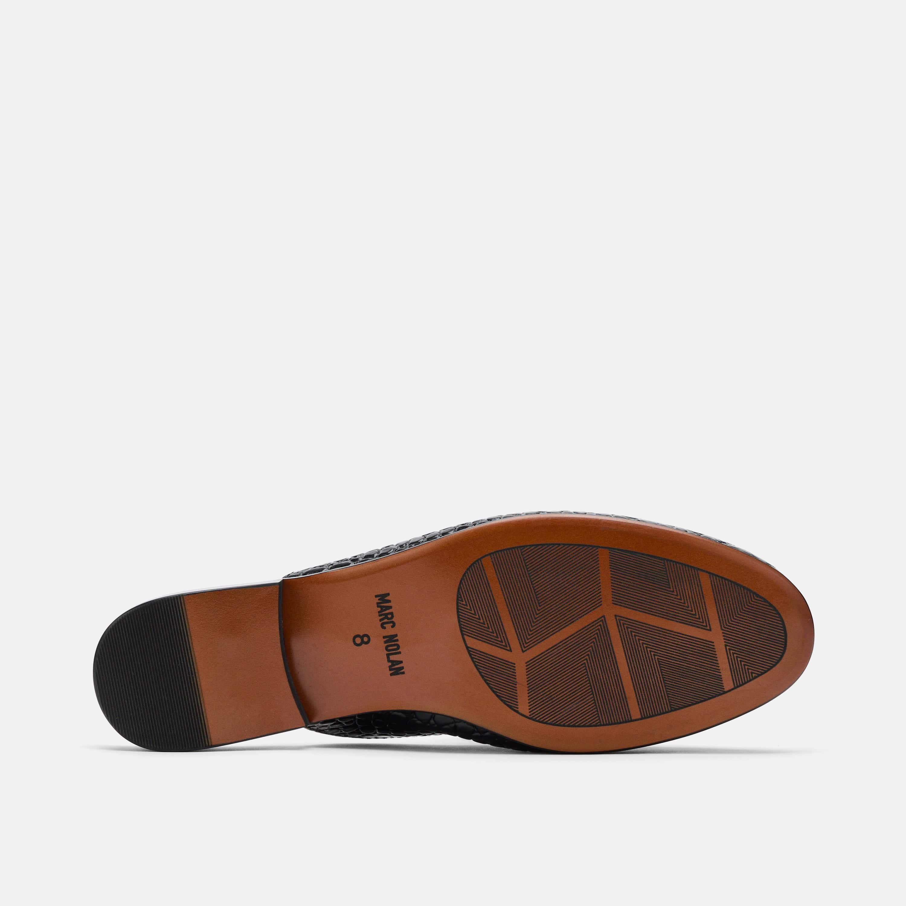 Ms. Del Sol Black Croc Loafer Mule - Image 6