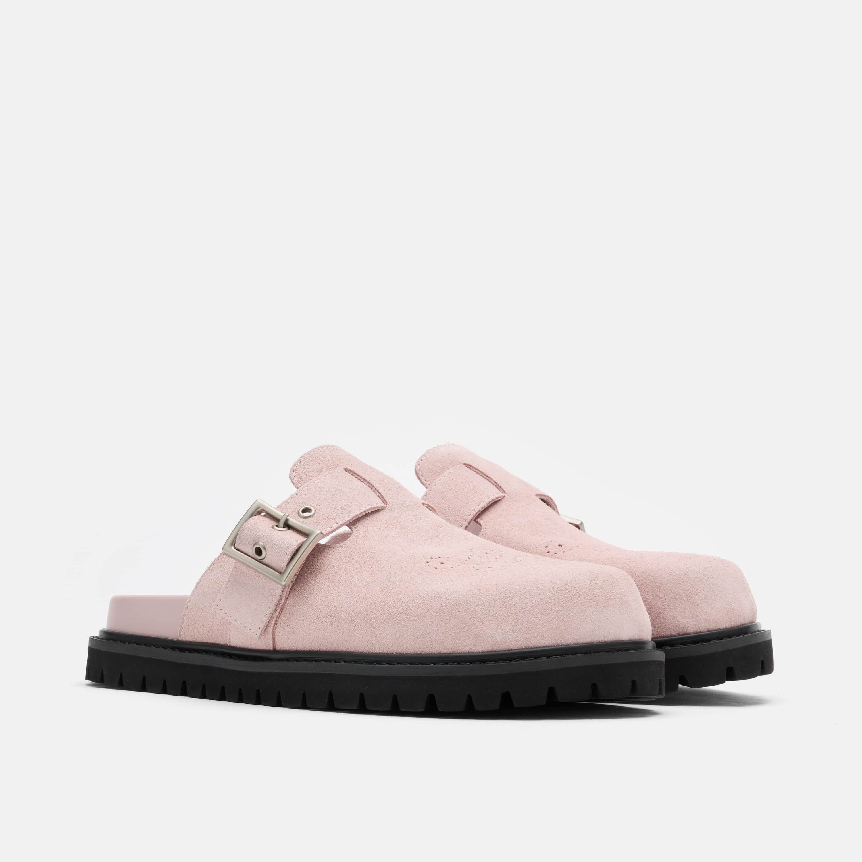 Ms. Shiloh Pink Suede Clogs - Image 2
