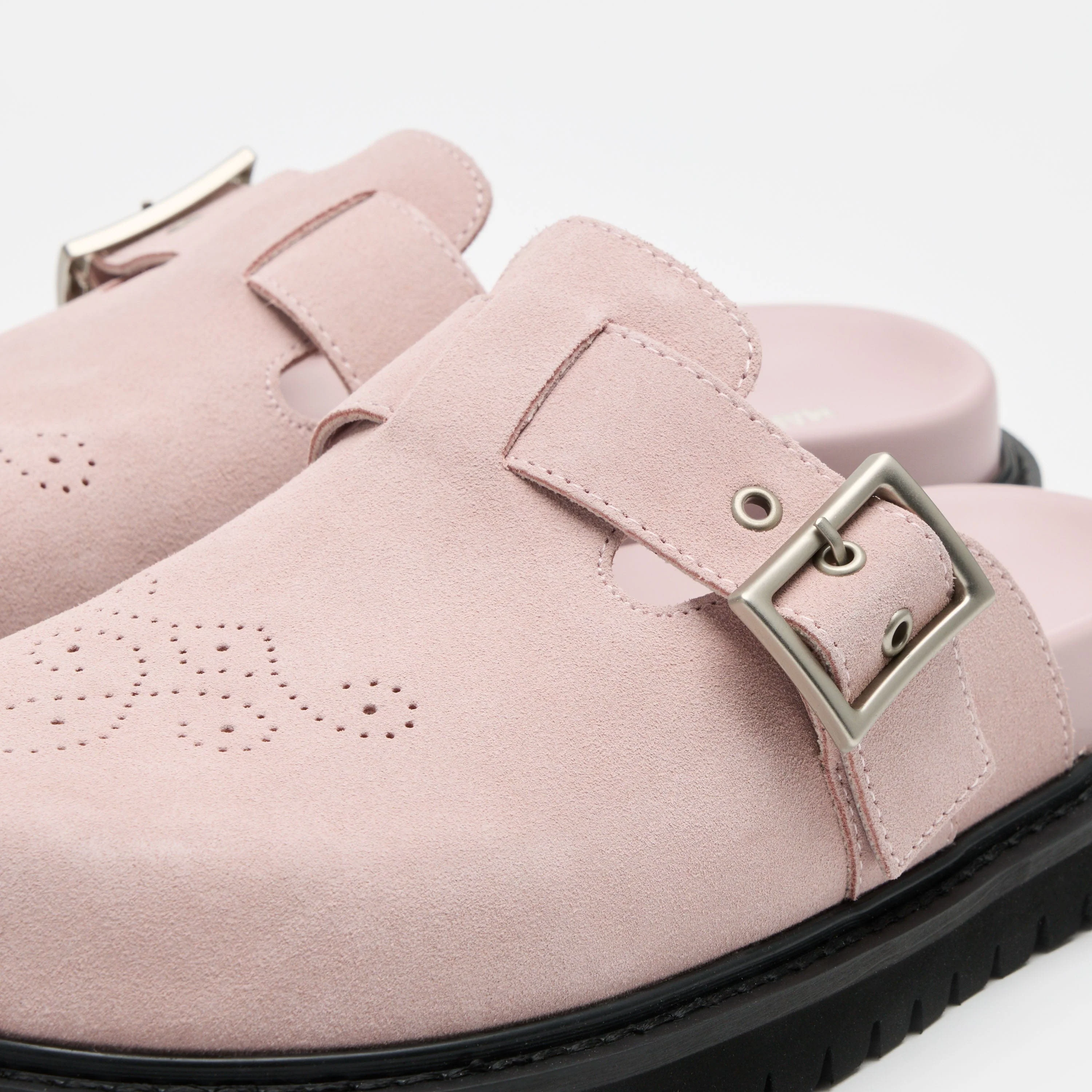 Ms. Shiloh Pink Suede Clogs - Image 3