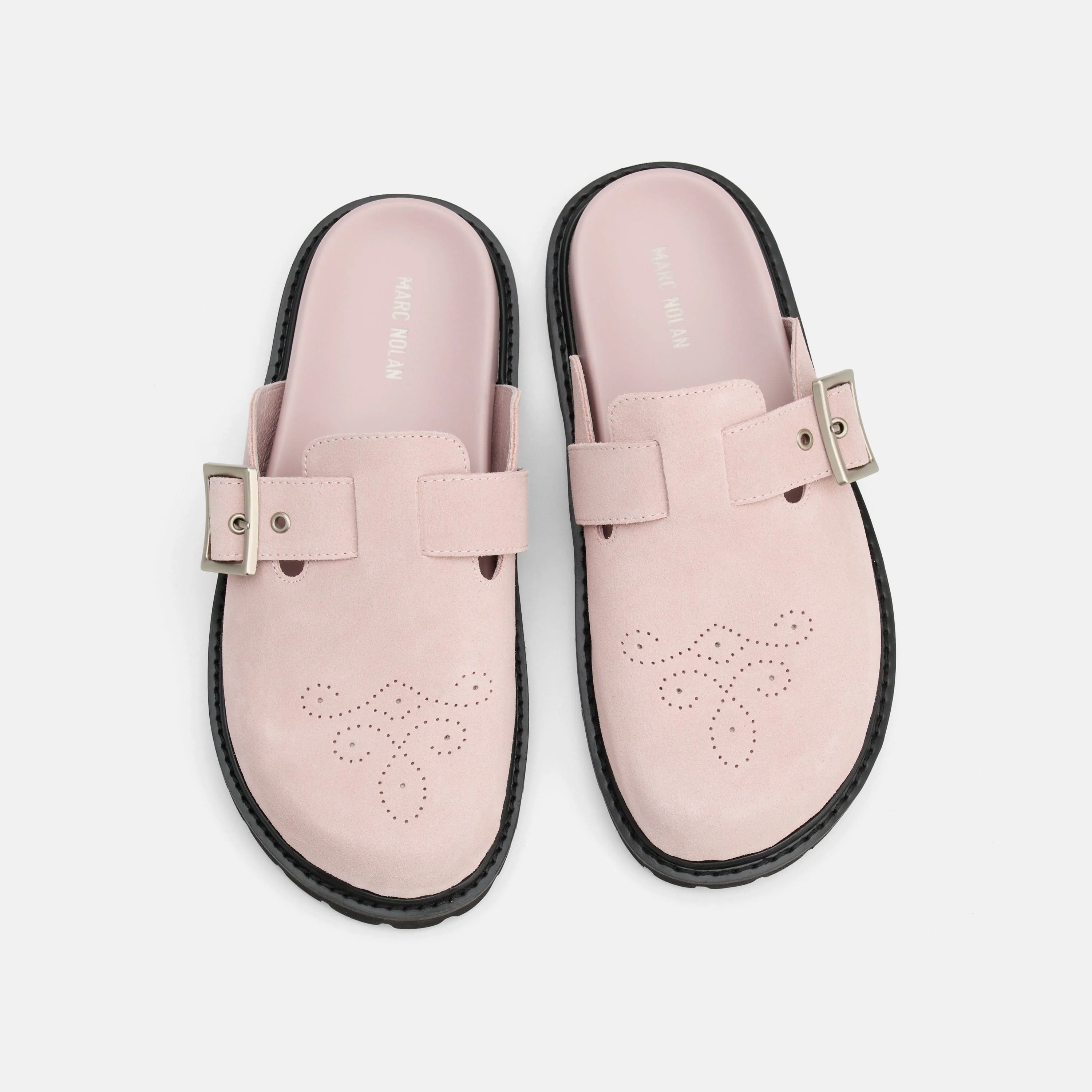 Ms. Shiloh Pink Suede Clogs - Image 5