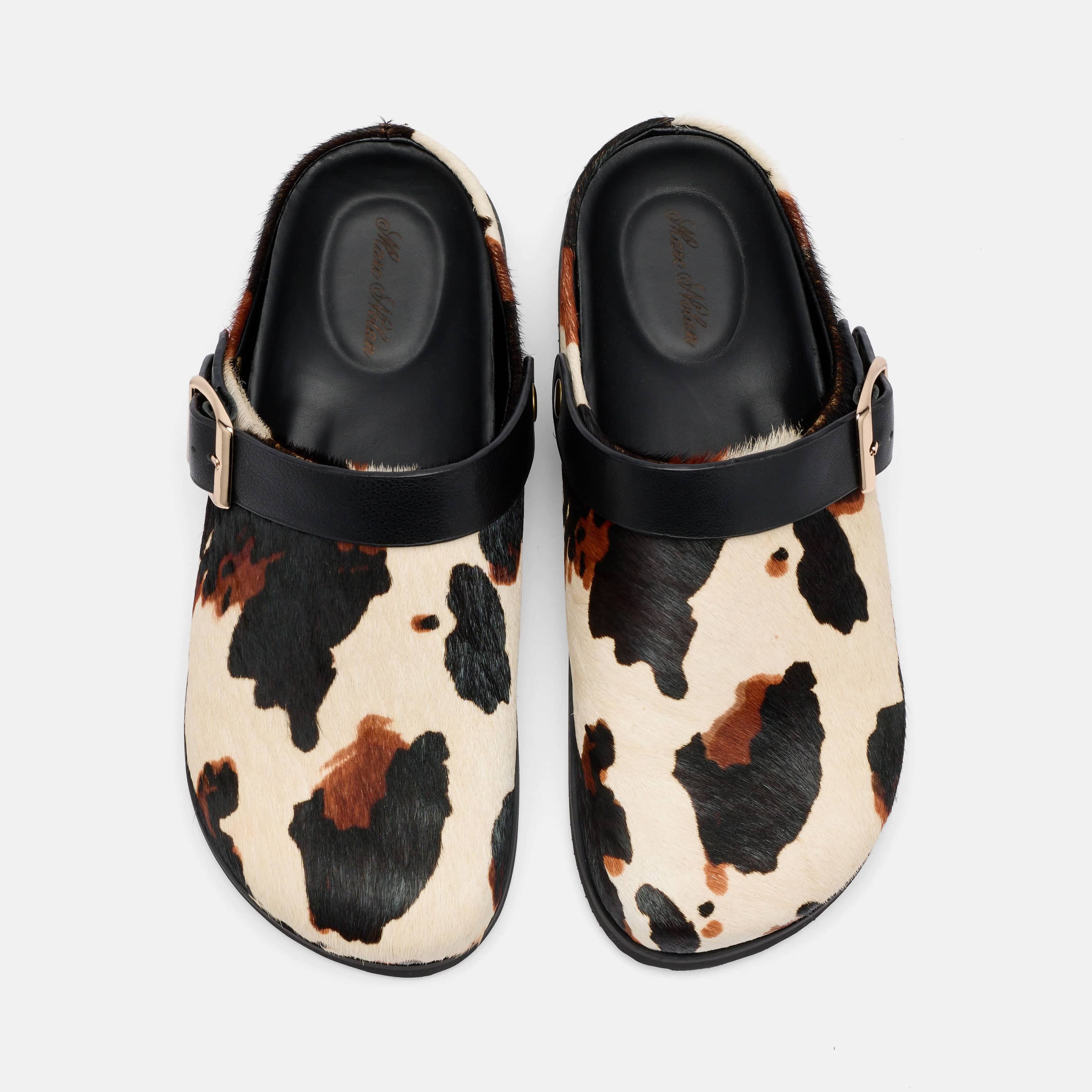 Solana Cow Print Backstrap Clogs - Image 7