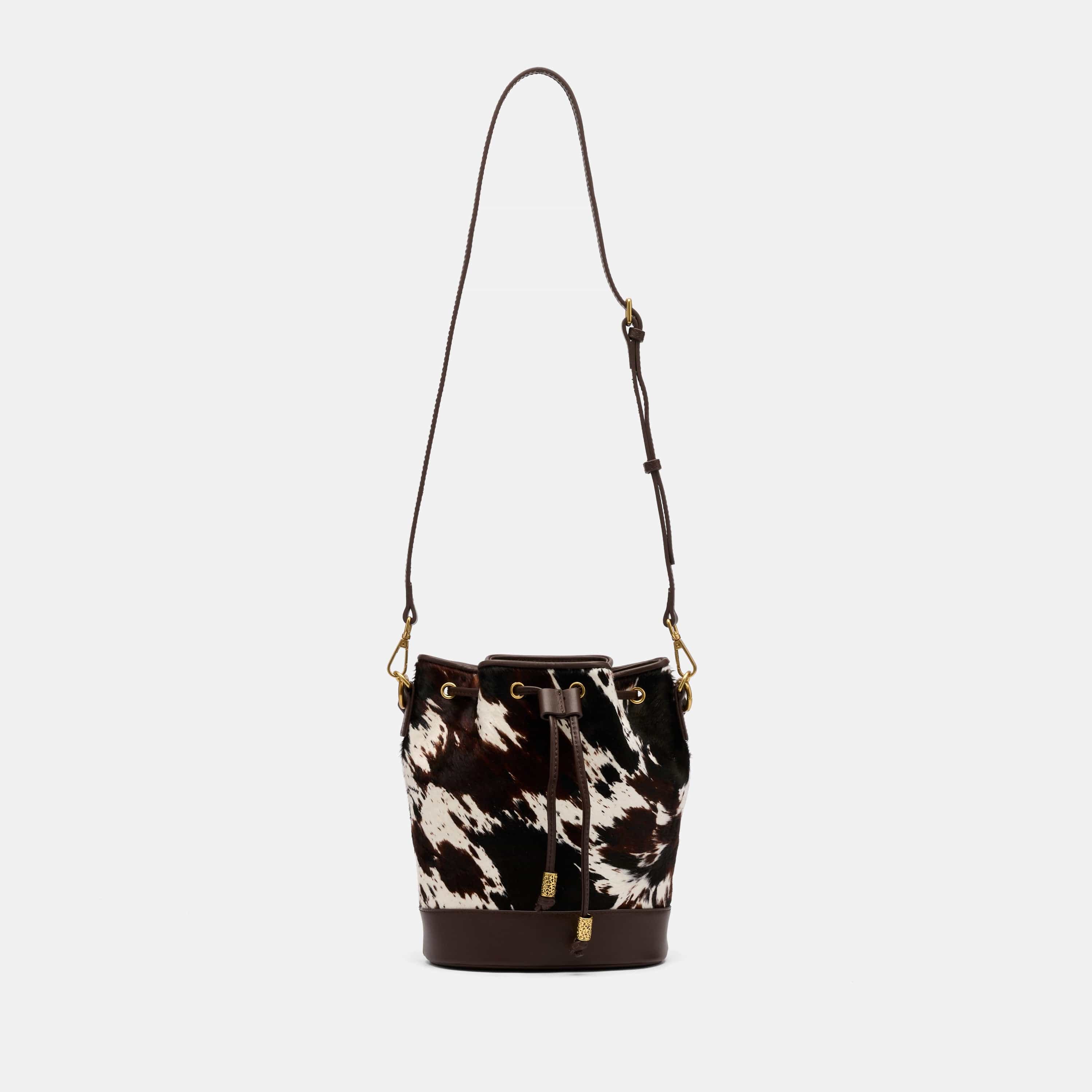 Nora Dark Horse Pony Hair Bucket Bag - Image 2