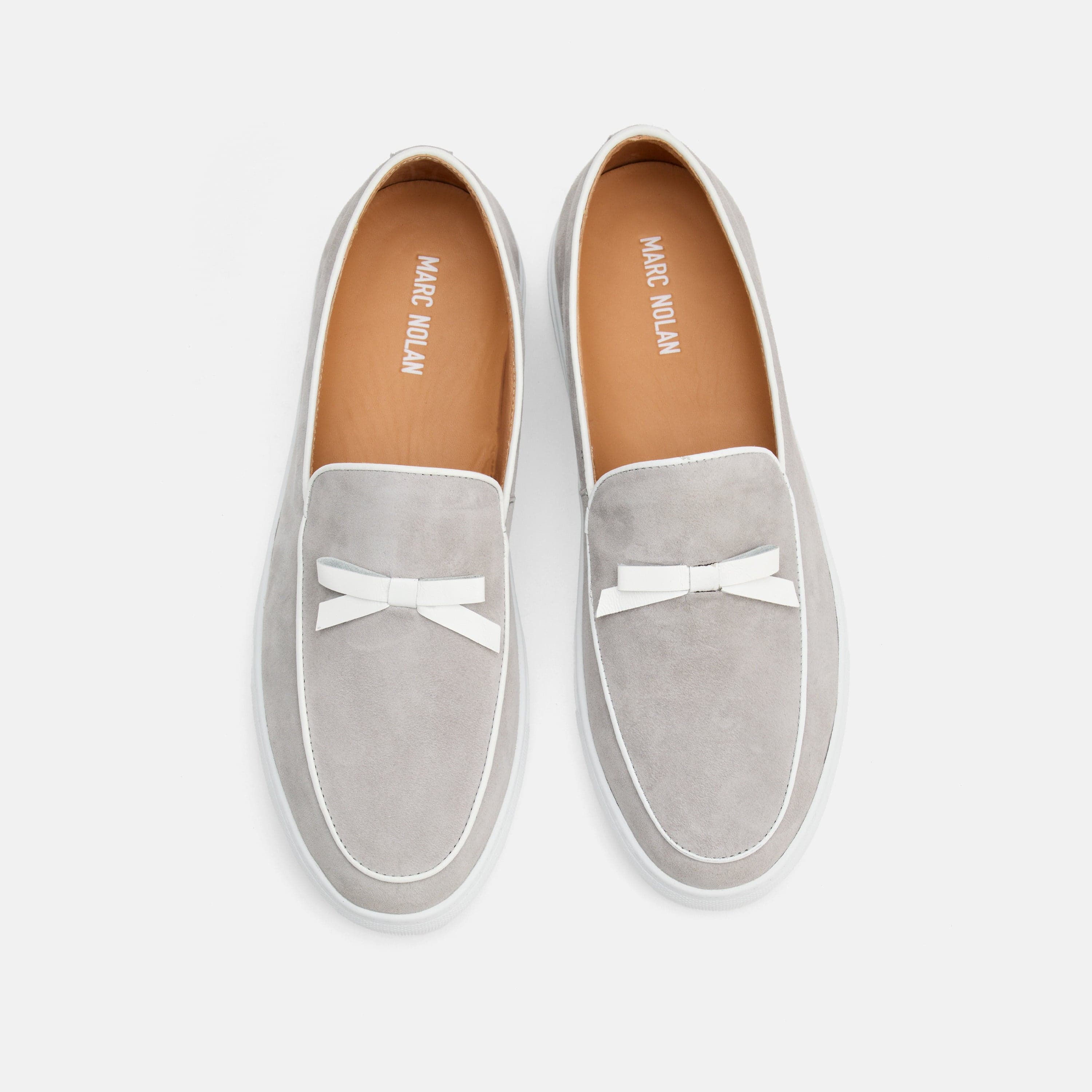 Odell Light Grey Suede Belgian Loafer Sneakers - Image 5