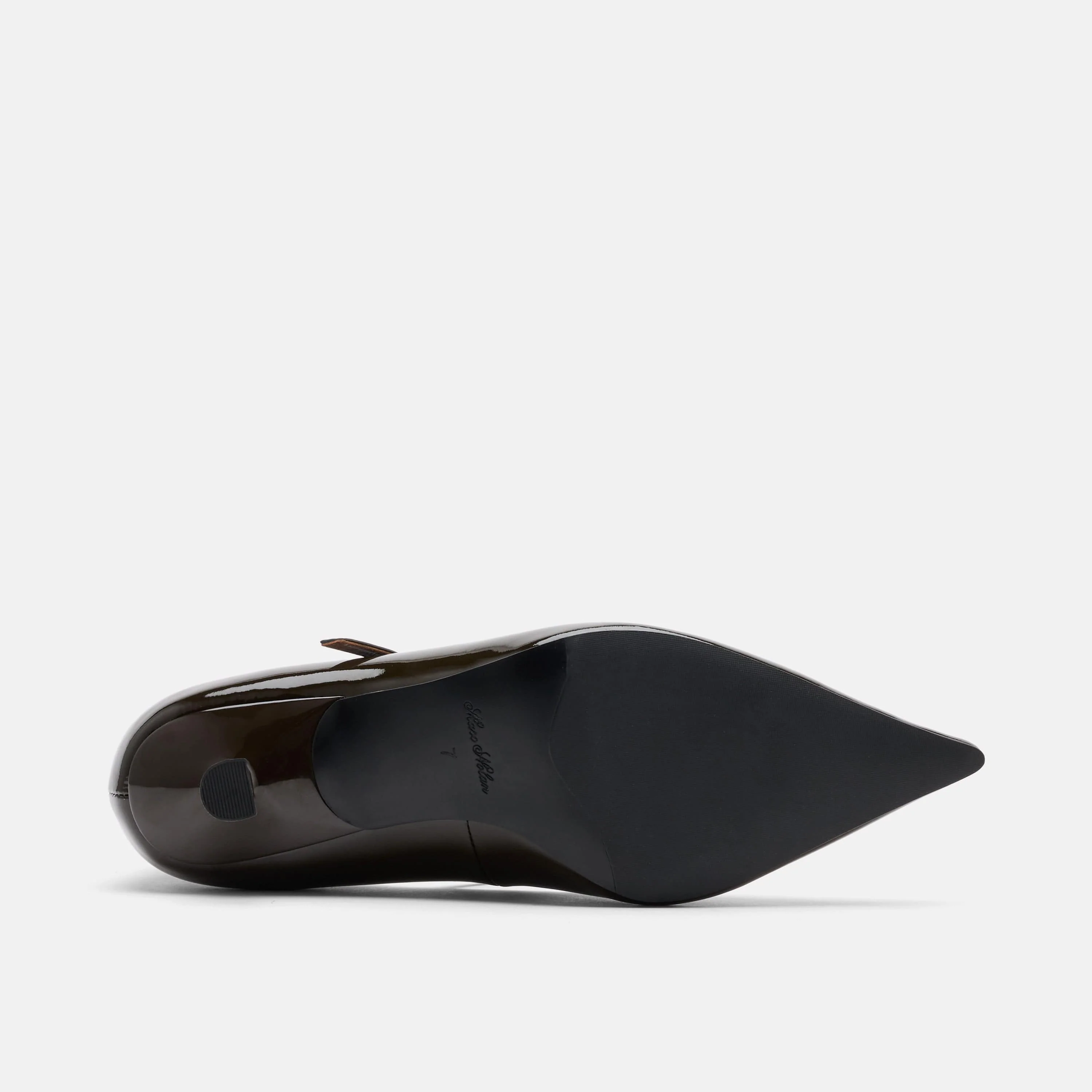 Paige Dark Green Patent Leather Kitten Heels - Image 7