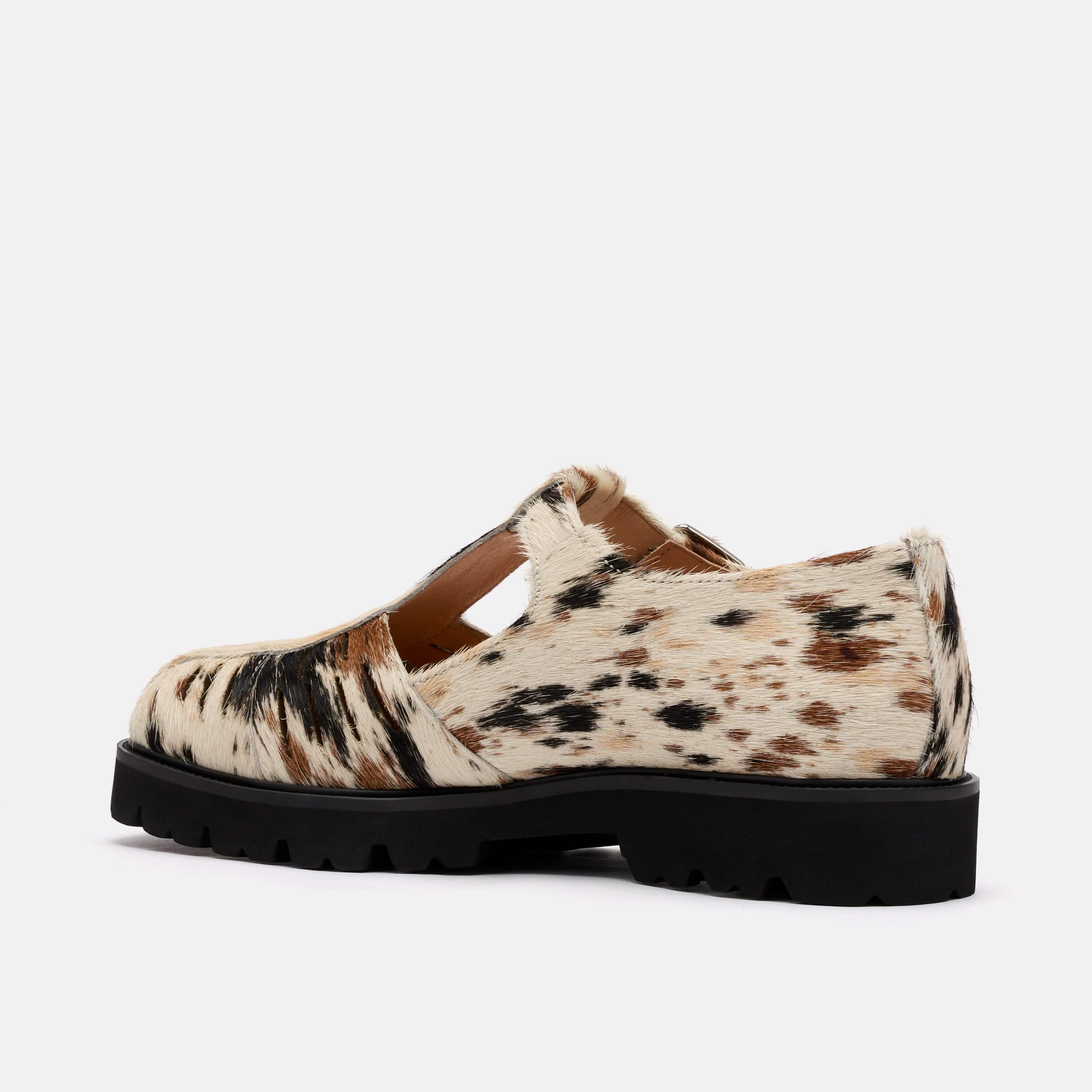 Rocky Appaloosa Pony Hair Lug Mary Jane Shoes - Image 4