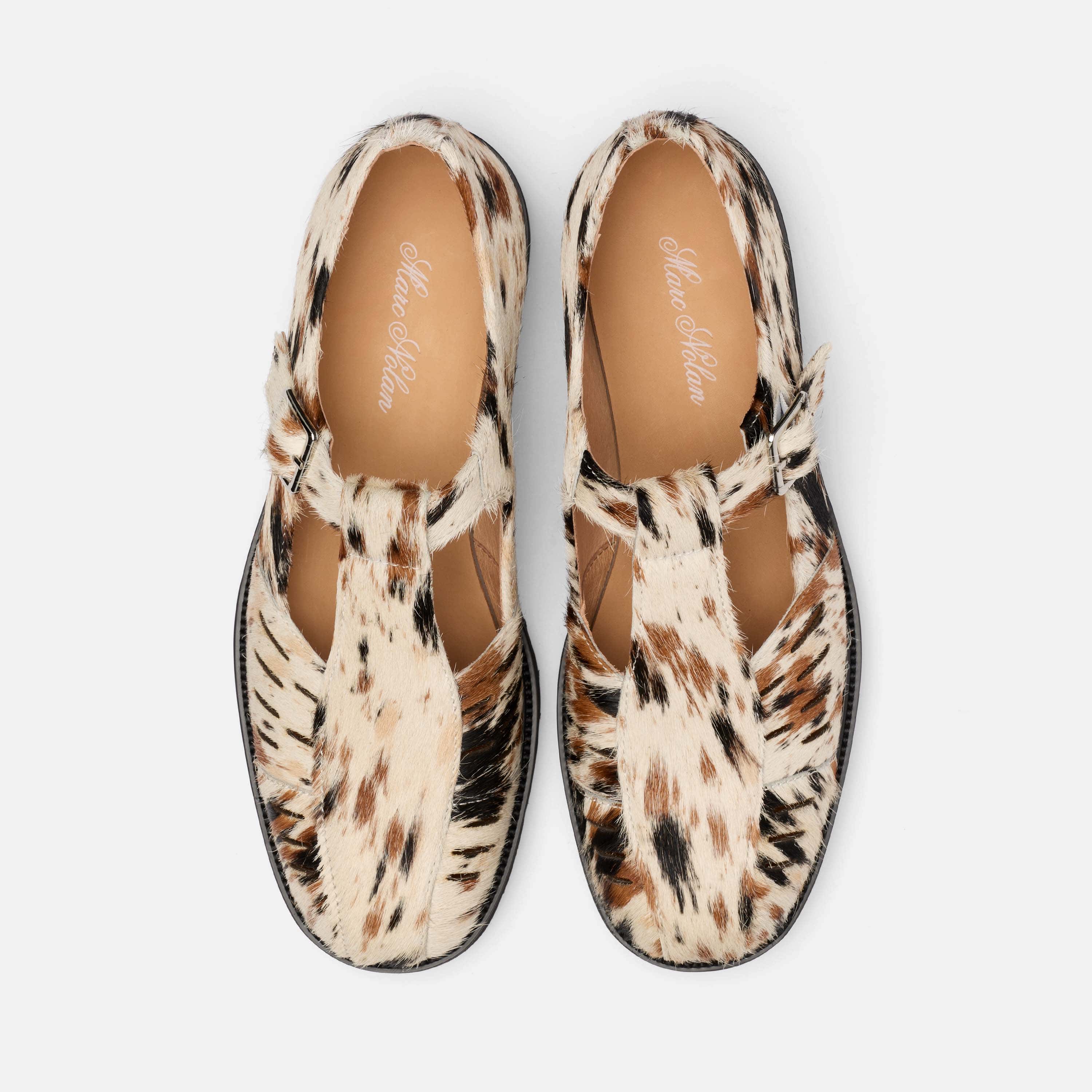 Rocky Appaloosa Pony Hair Lug Mary Jane Shoes - Image 5