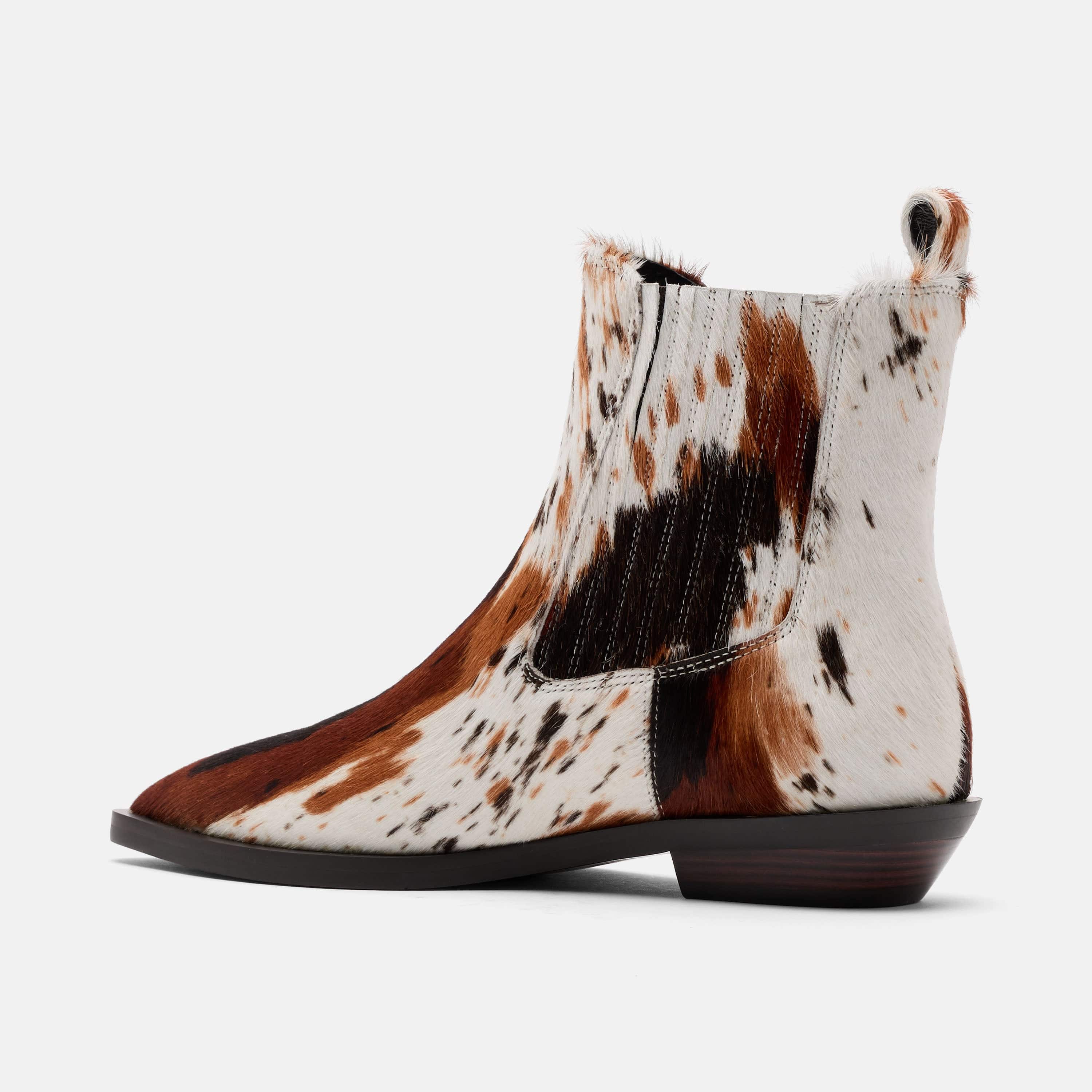 Savannah Tiger Horse Pony Hair Ankle Boots - Image 5