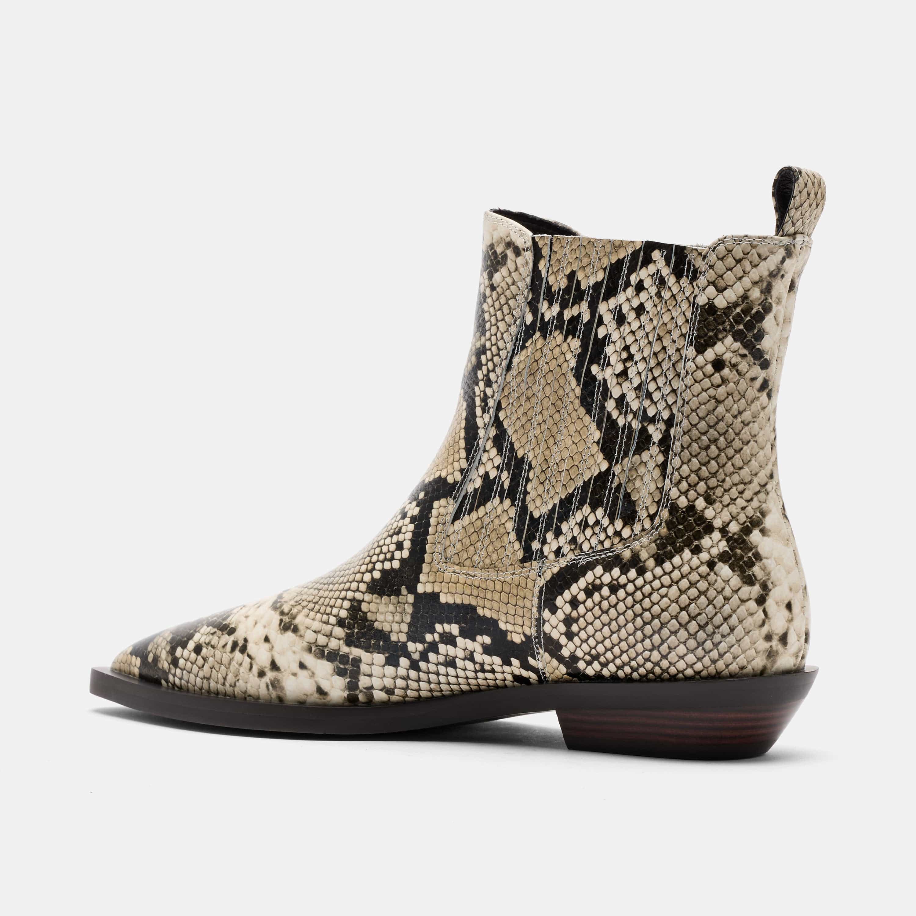 Savannah Natural Python Leather Ankle Boots - Image 5
