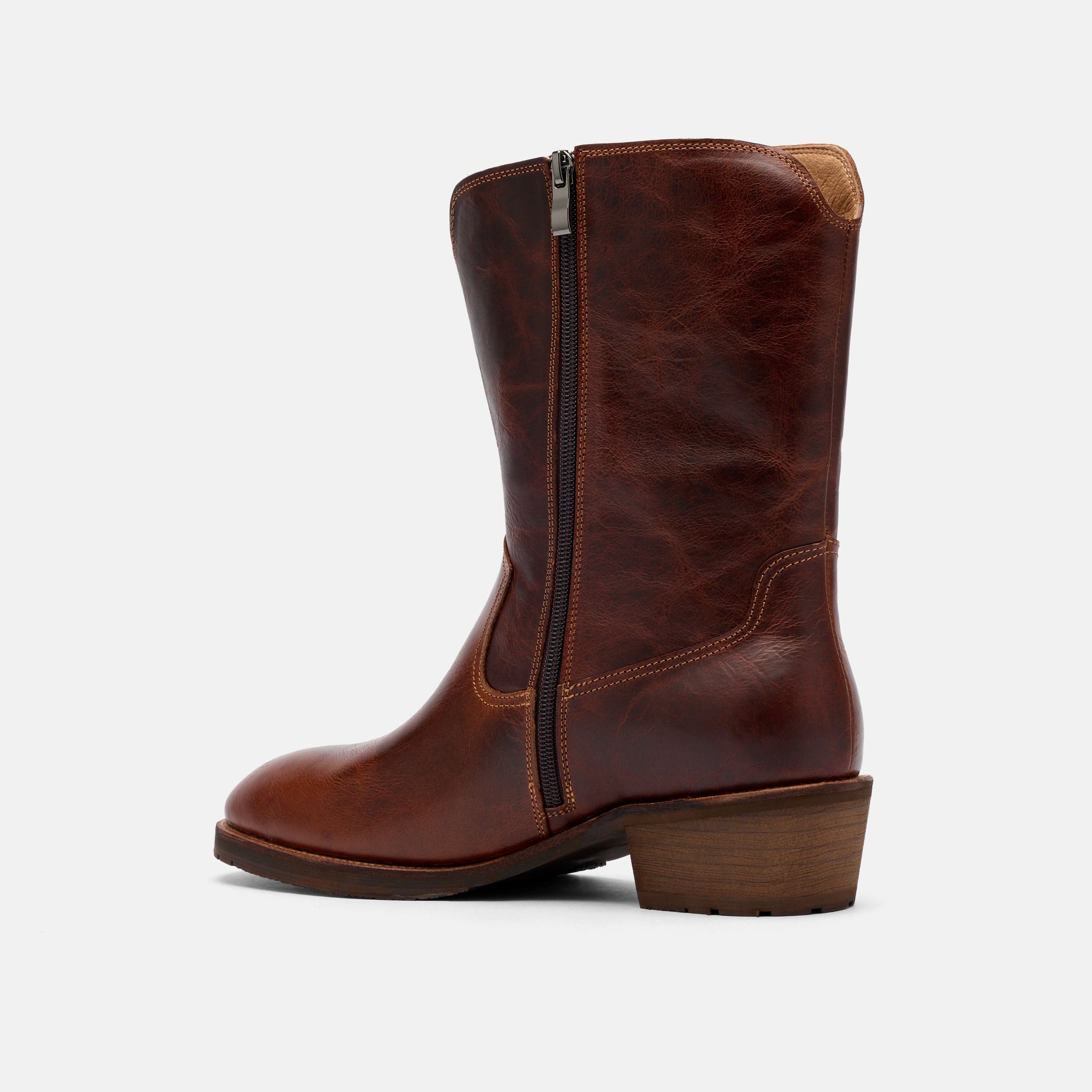 Sawyer Brown Leather Cowboy Boots - Image 5