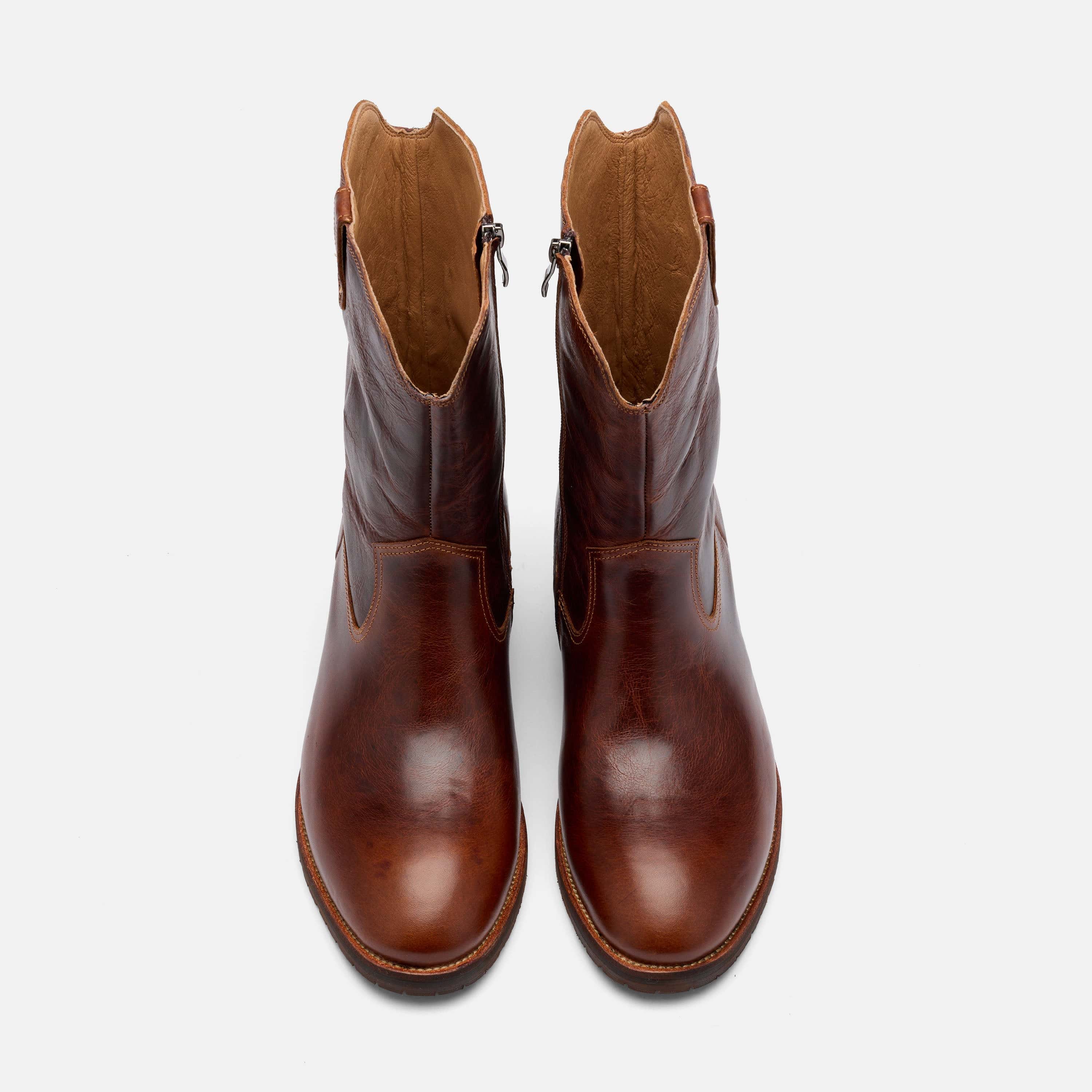 Sawyer Brown Leather Cowboy Boots - Image 6