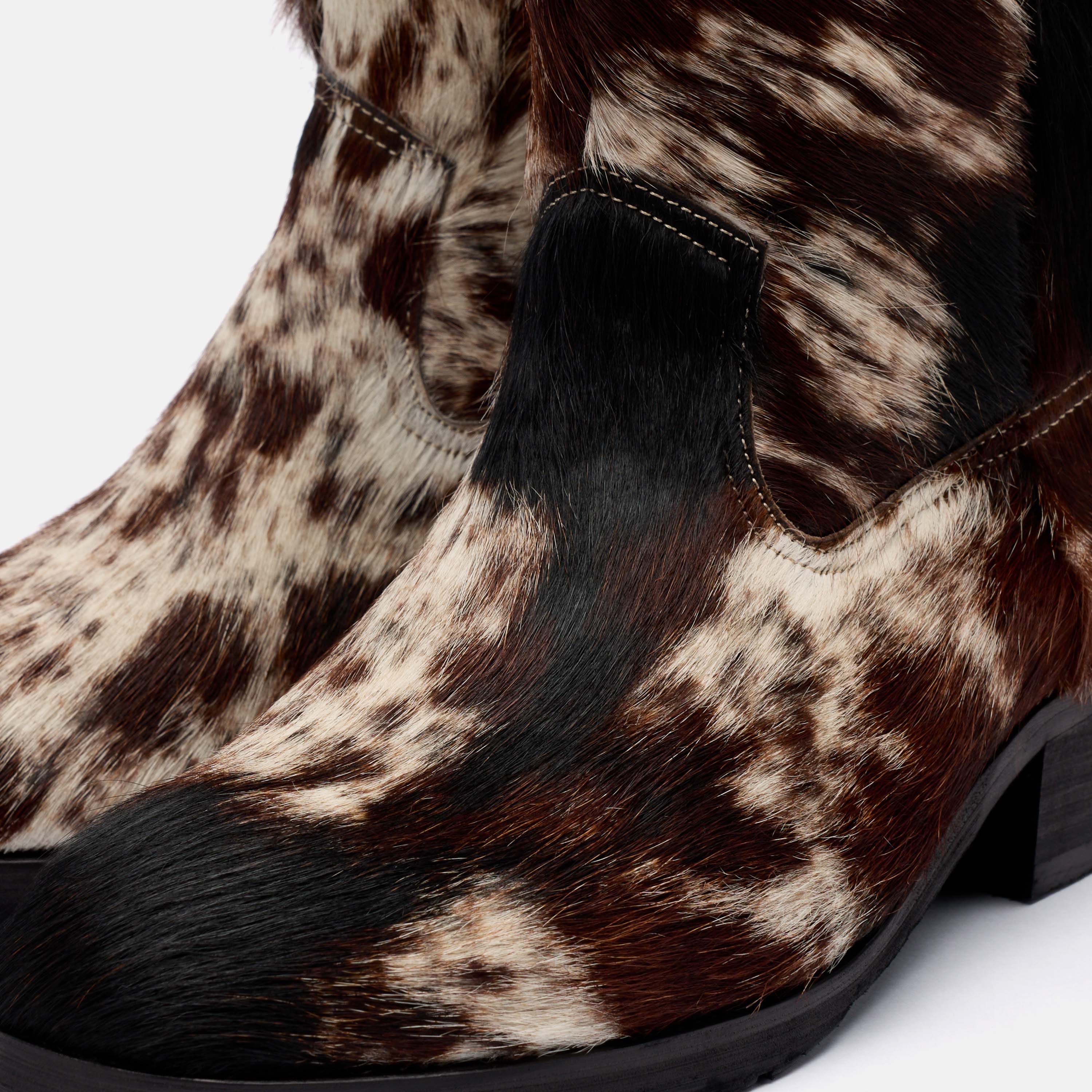 Sawyer Dark Horse Pony Hair Cowboy Boots - Image 3