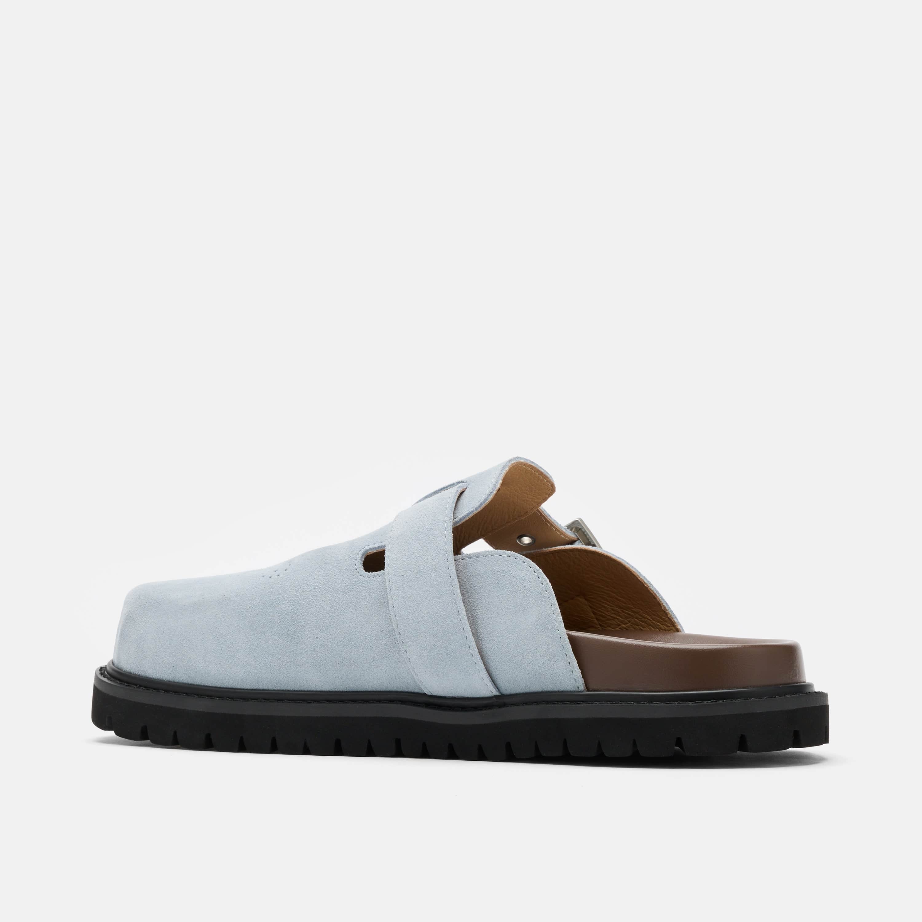 Shiloh Dusty Blue Suede Clogs - Image 4