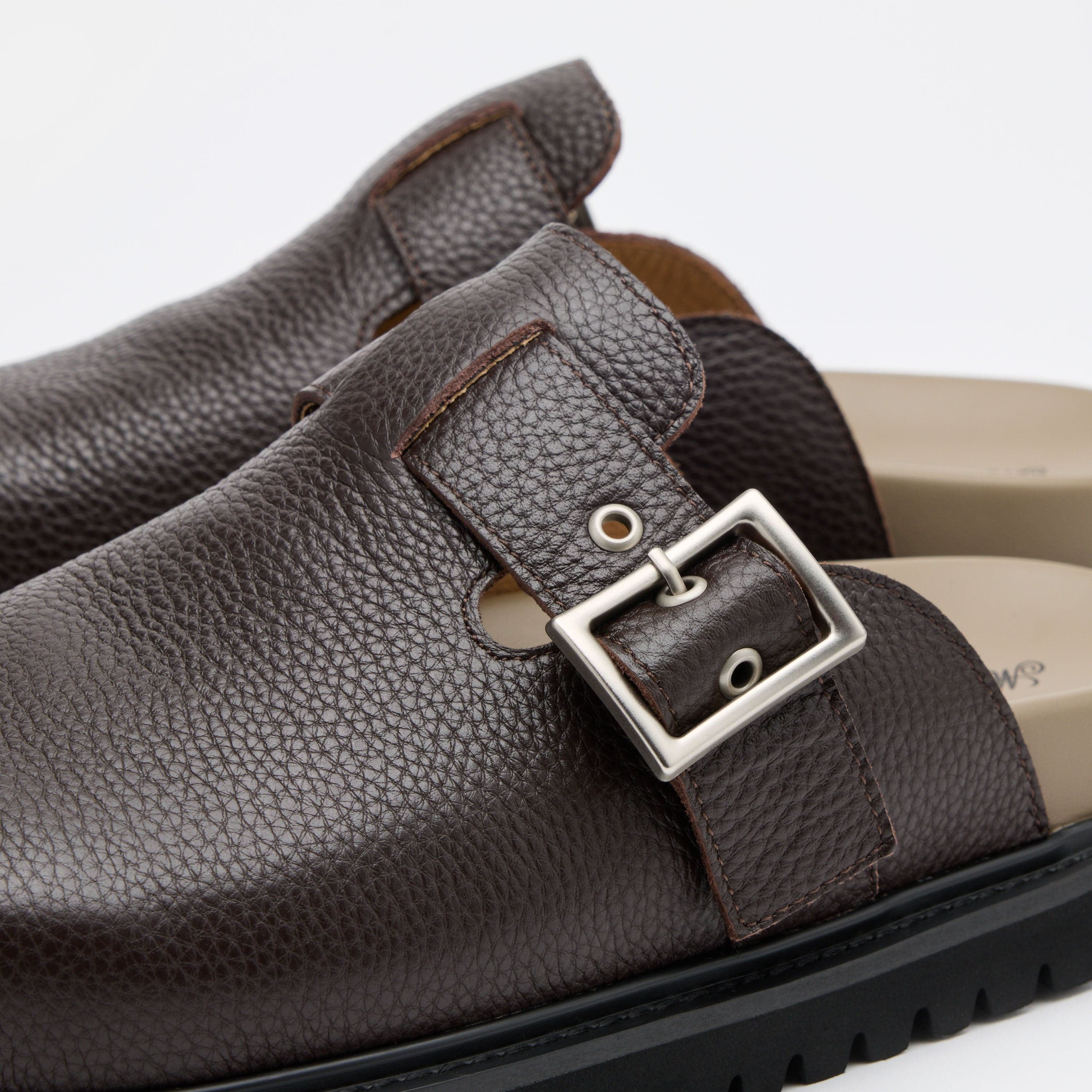 Shiloh Dark Brown Leather Clogs - Image 3
