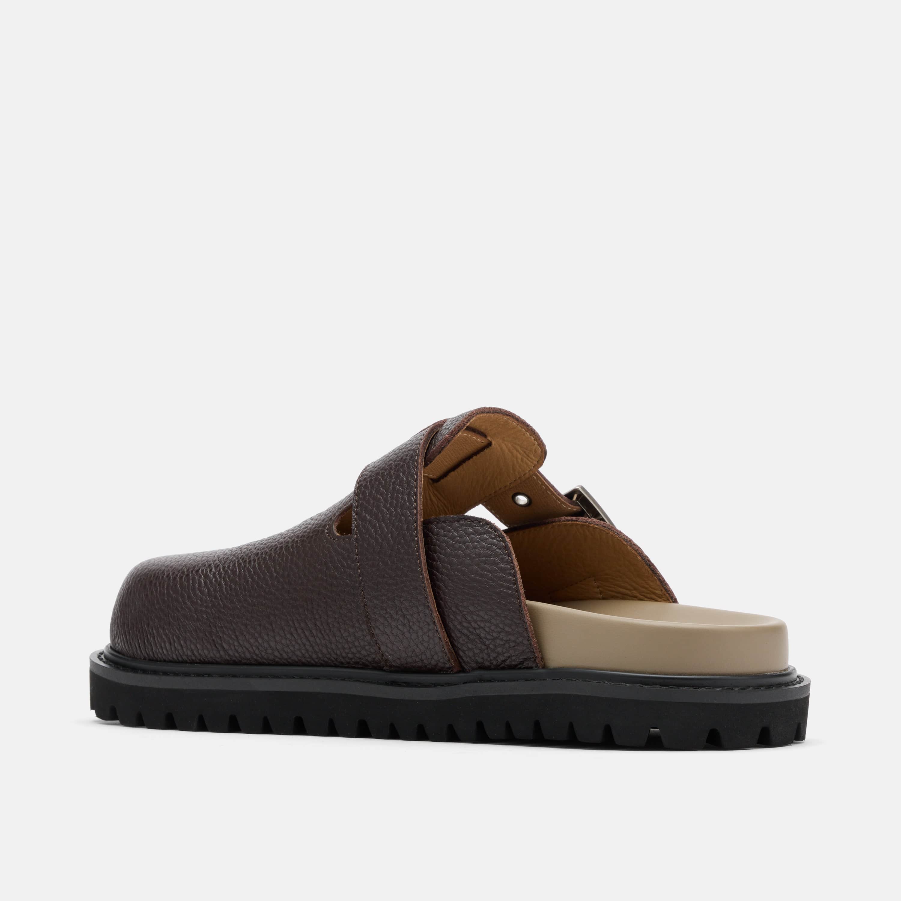 Shiloh Dark Brown Leather Clogs - Image 4