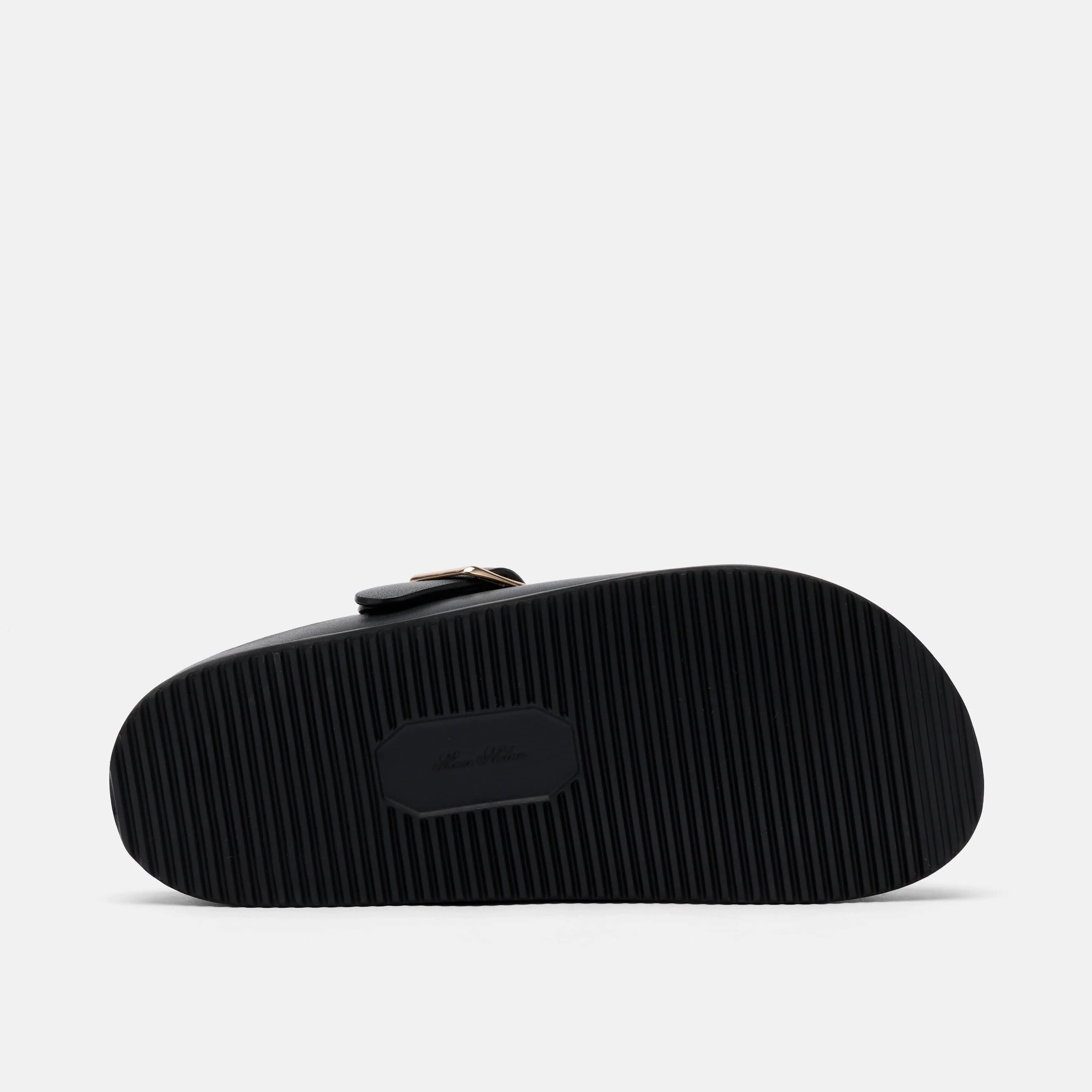 Solana Black Leather Backstrap Clogs - Image 7